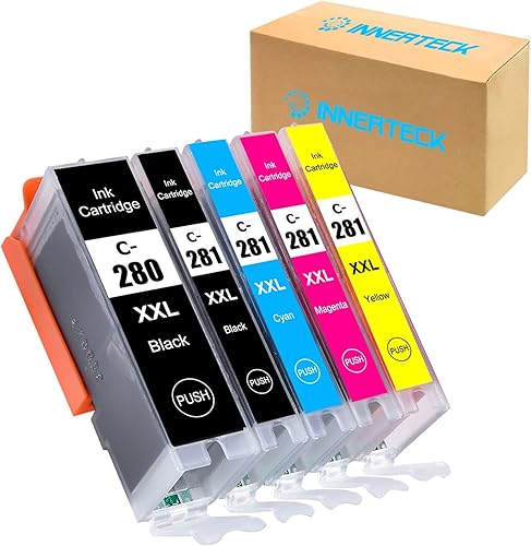 INNERTECK Cartucho de tinta compatible para impresora 280 281 PGI-280XXL CLI-281XXL para Canon Pixma TR8520 TR7520 TR8620 TS6120 TS6220 TS6320