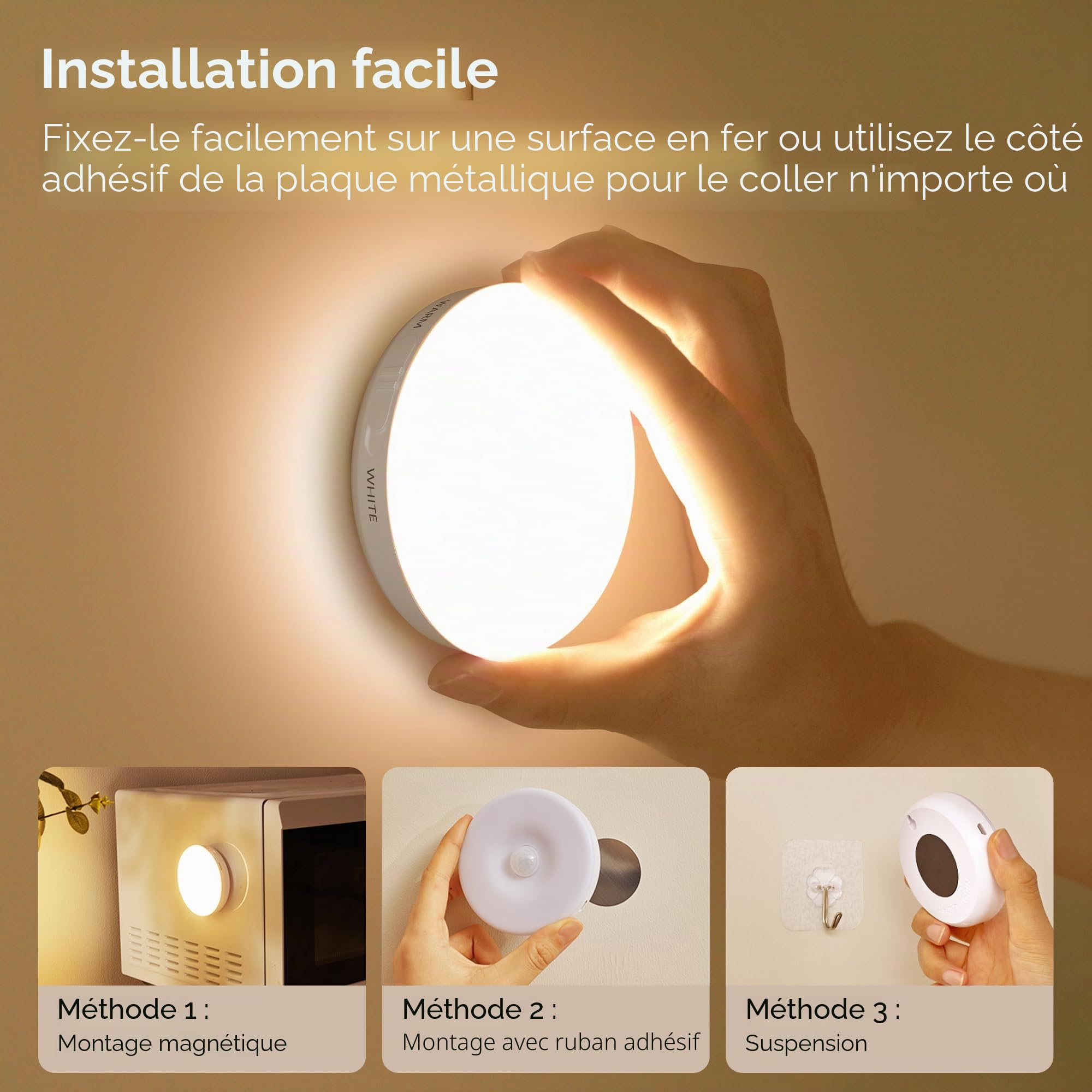 Homelist NL4 Lot de 6 Éclairages de Vitrine LED avec Télécommande, Rechargeable RGB Détecteur de Mouvement