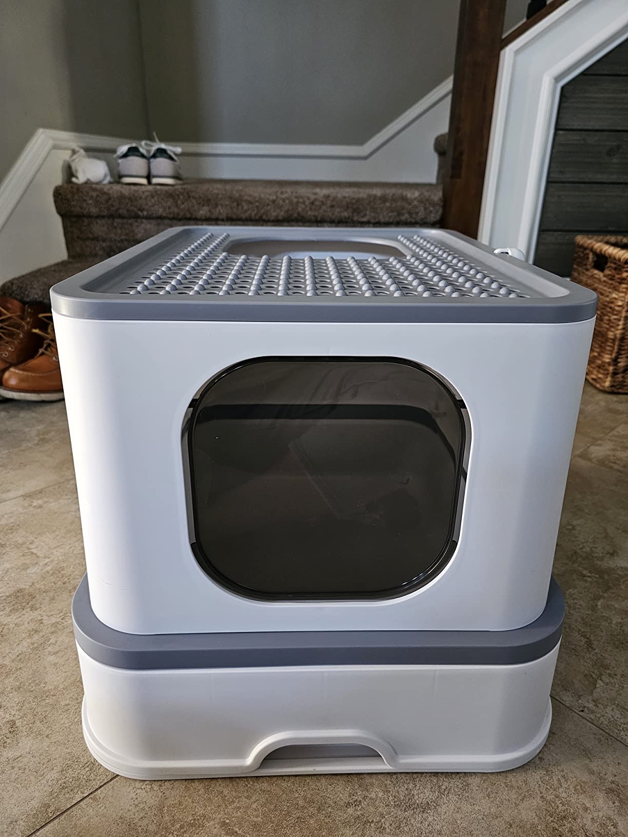 8/mo Finance RIZZARI Large Foldable Cat Litter Box,Top Entry Cat