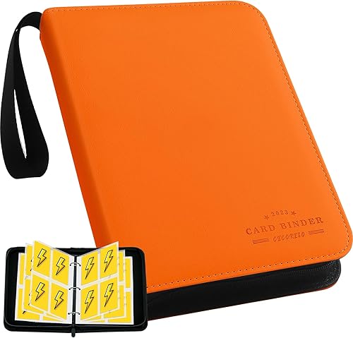 CECOKESO Carpeta de tarjetas con mangas, 4 bolsillos, carpeta de álbum de tarjetas intercambiables, carpeta de tarjetas de béisbol de 400 bolsillos