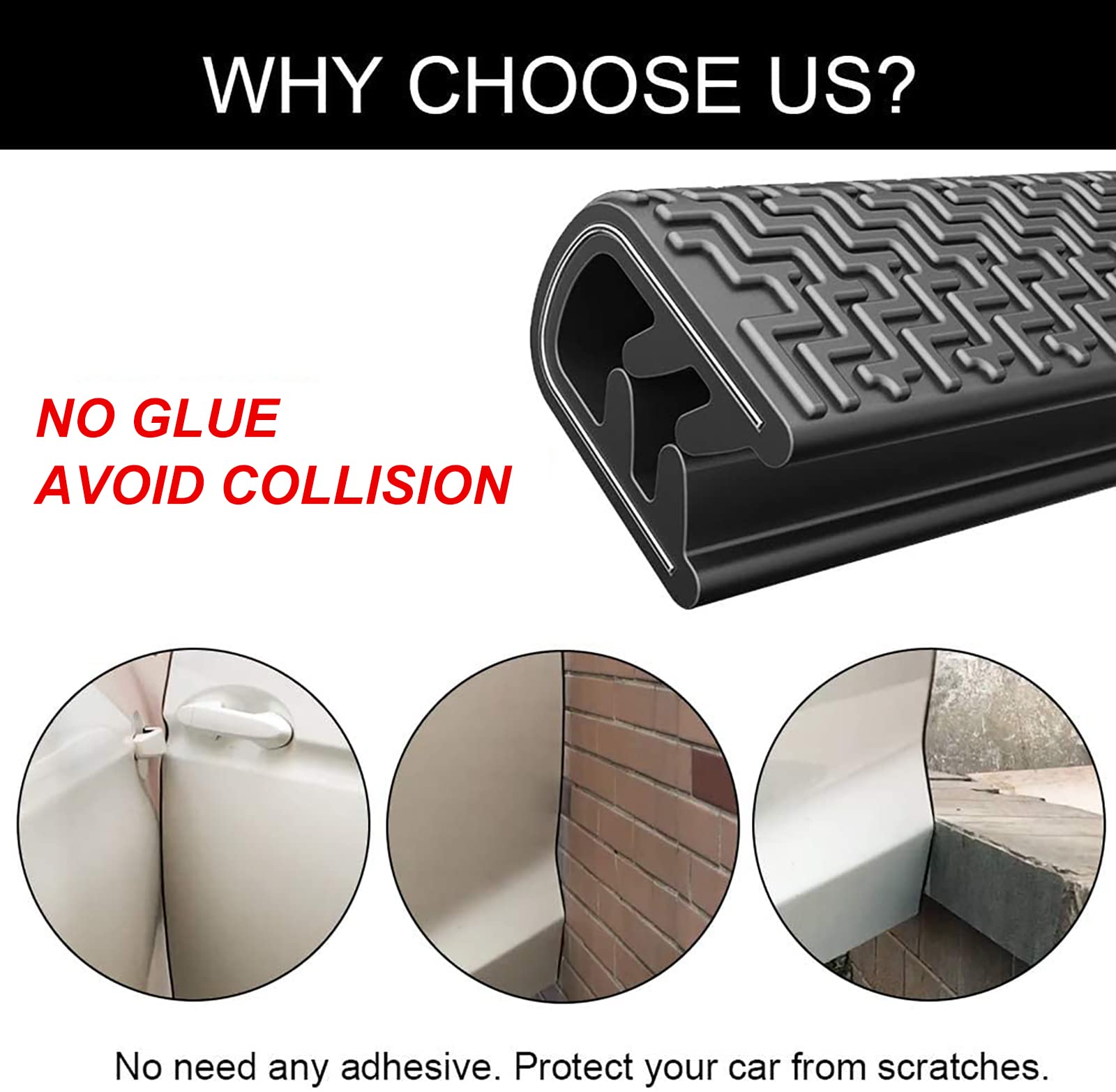 COYOUCO Protectores Borde Puerta Automóvil, Protector Sello Goma Universal Negro 5m Borde Aluminio En Forma U Protección Borde Puerta Automóvil para Mayoría Automóviles,28x26mm Grip 18x22mm