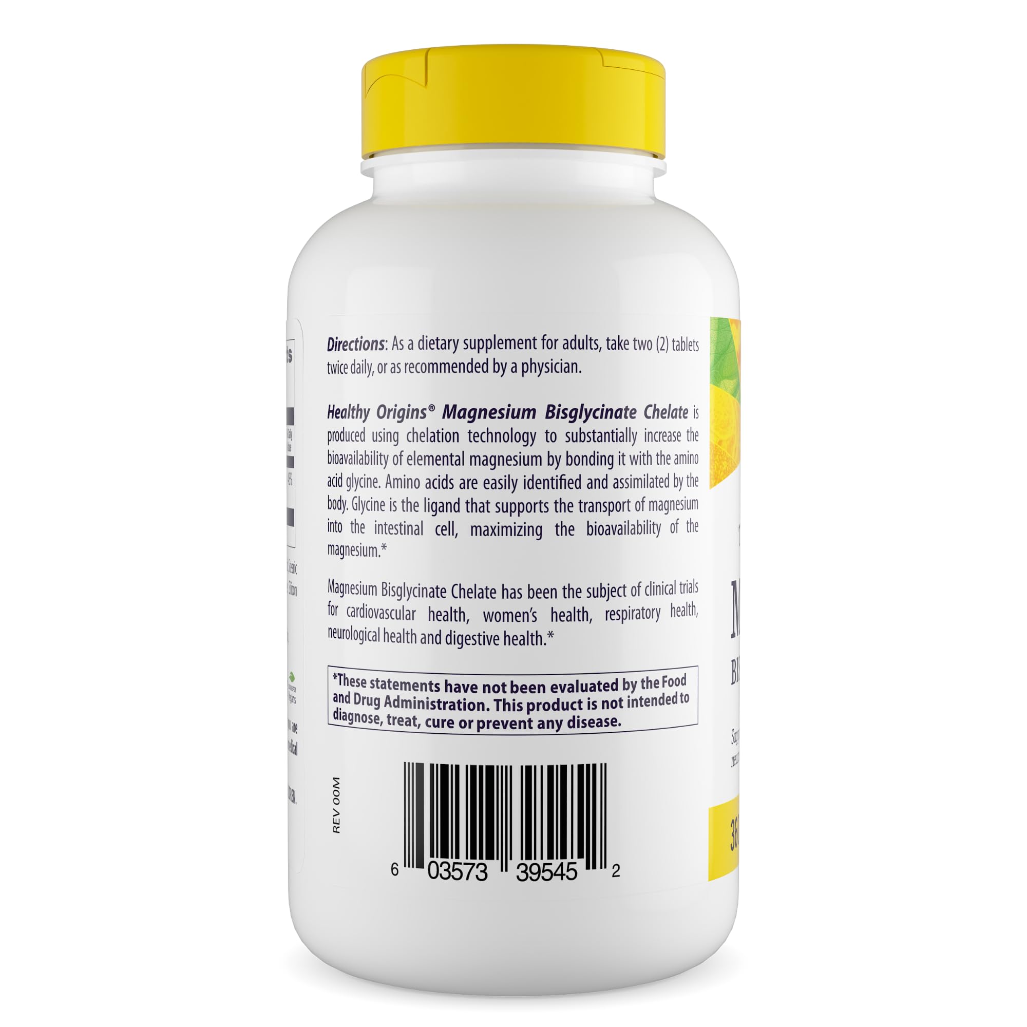 Healthy Origins Magnesium Bisglycinate Chelate (Chelamax®) 200mg, 360 Tablets — Amazon image 2