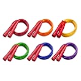 Champion Sports 7 Foot Licorice Jump Rope for Fitness, Assorted Colors - Speed Jump Ropes with Contoured Handles for Exercise, Cross Training, Boxing - Single Premium Skipping Rope for Kids, Adults
