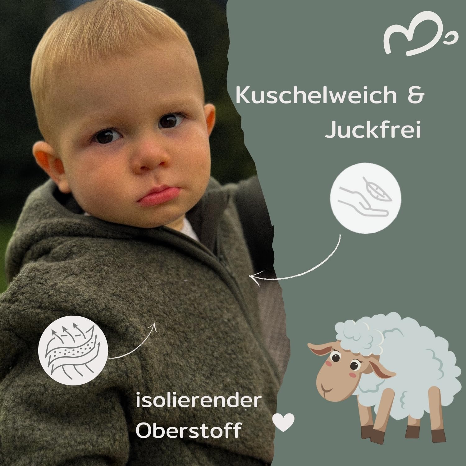 Wolloverall mit Reißverschluss und Kapuze - Winteranzug Baby - Overall aus Wolle