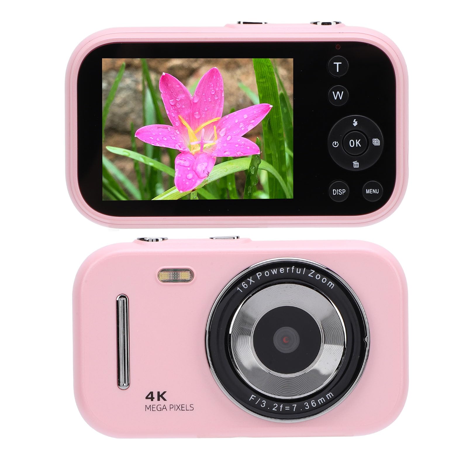 Aparat Cyfrowy, 2,8-calowy Aparat Dziecięcy z 16-krotnym Zoomem i 20 Filtrami, Kamera Wideo 4K, Przenośny Kompaktowy Aparat Dziecięcy 48 MP dla Chłopców, Dziewcząt, Studentów (#)