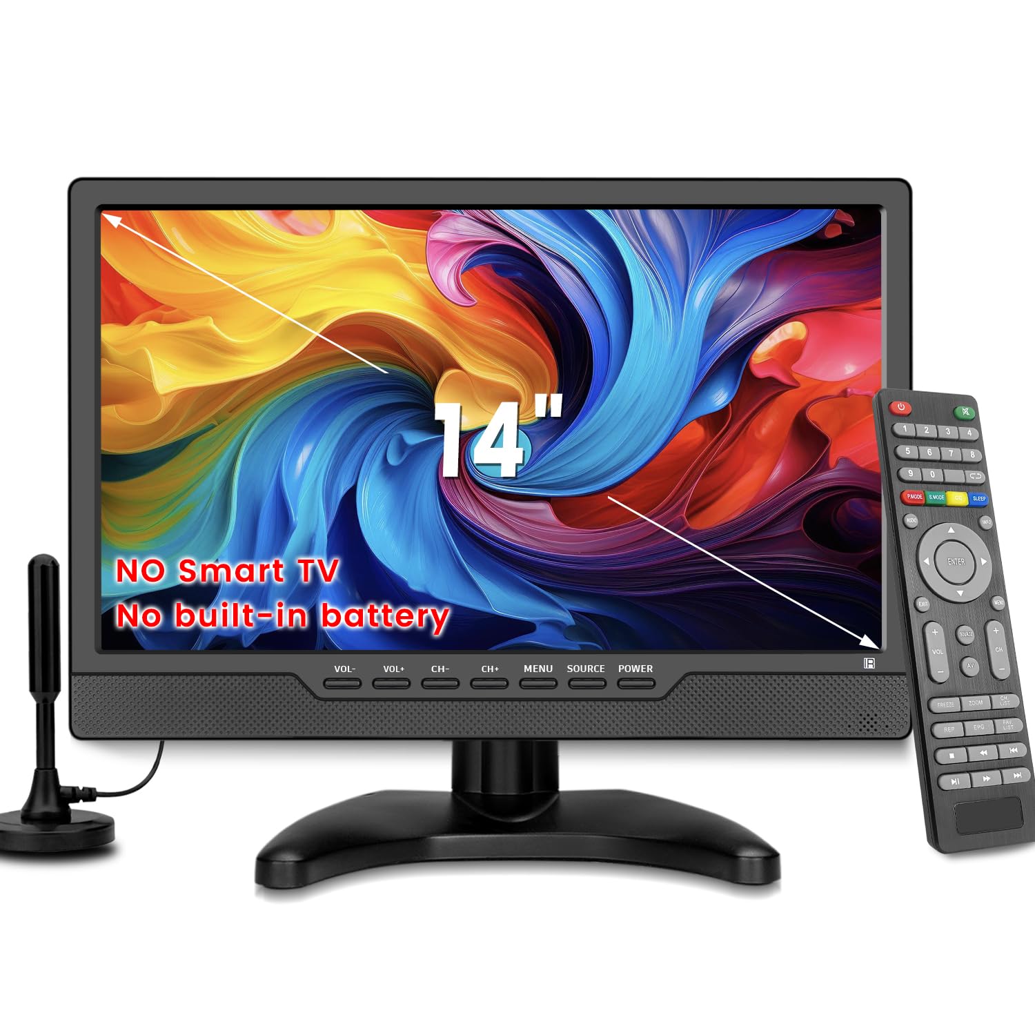 Amazon.com: Jexiop 14 Inch LED HD TV,Portable Small Television