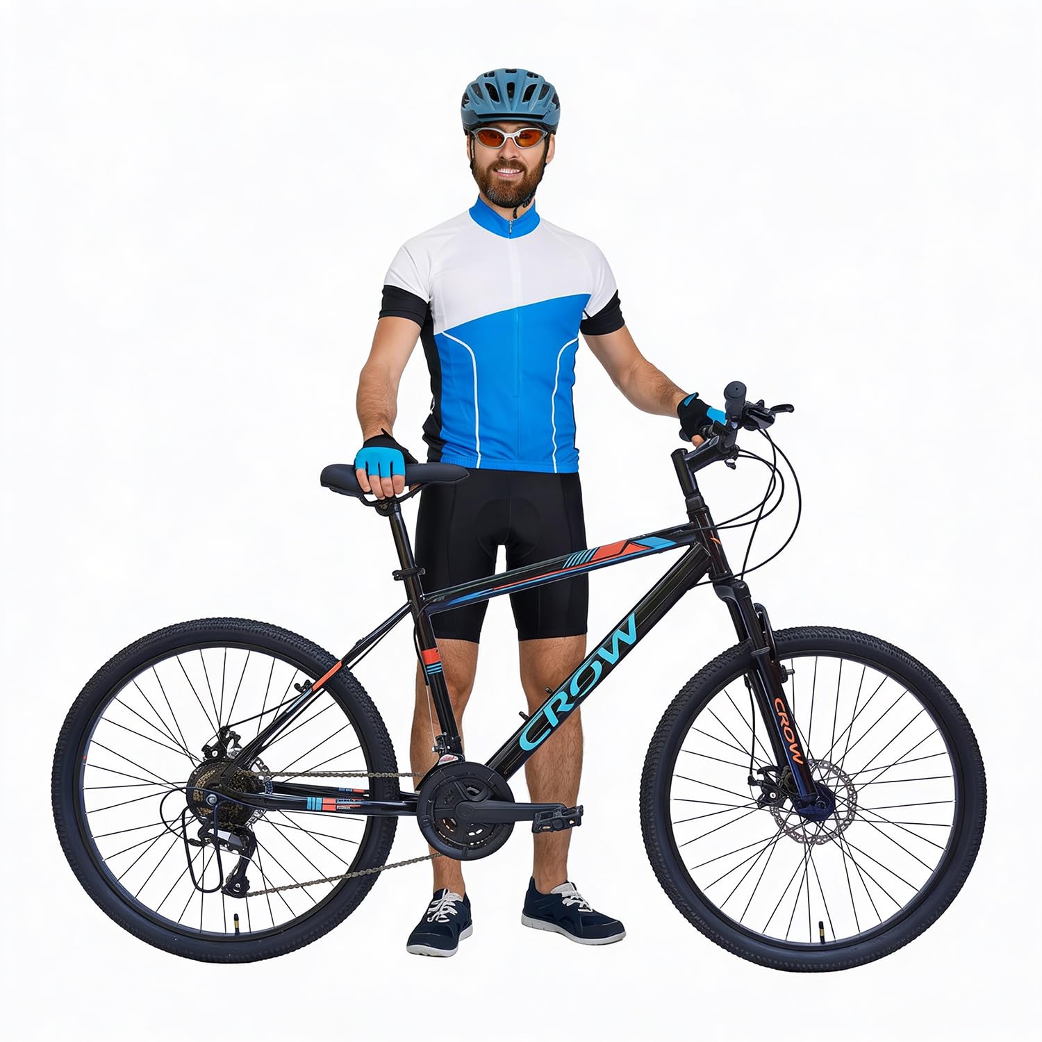 CROW - Globetrotter 21 Speed Gear Cycle | 26" T Cycle for Boys 12 to 15 Years | Bicycle for Men Adult | Mountain Bike with Front Suspension & Dual Disc Brakes| Unisex MTB Cycle for Men |-image-13
