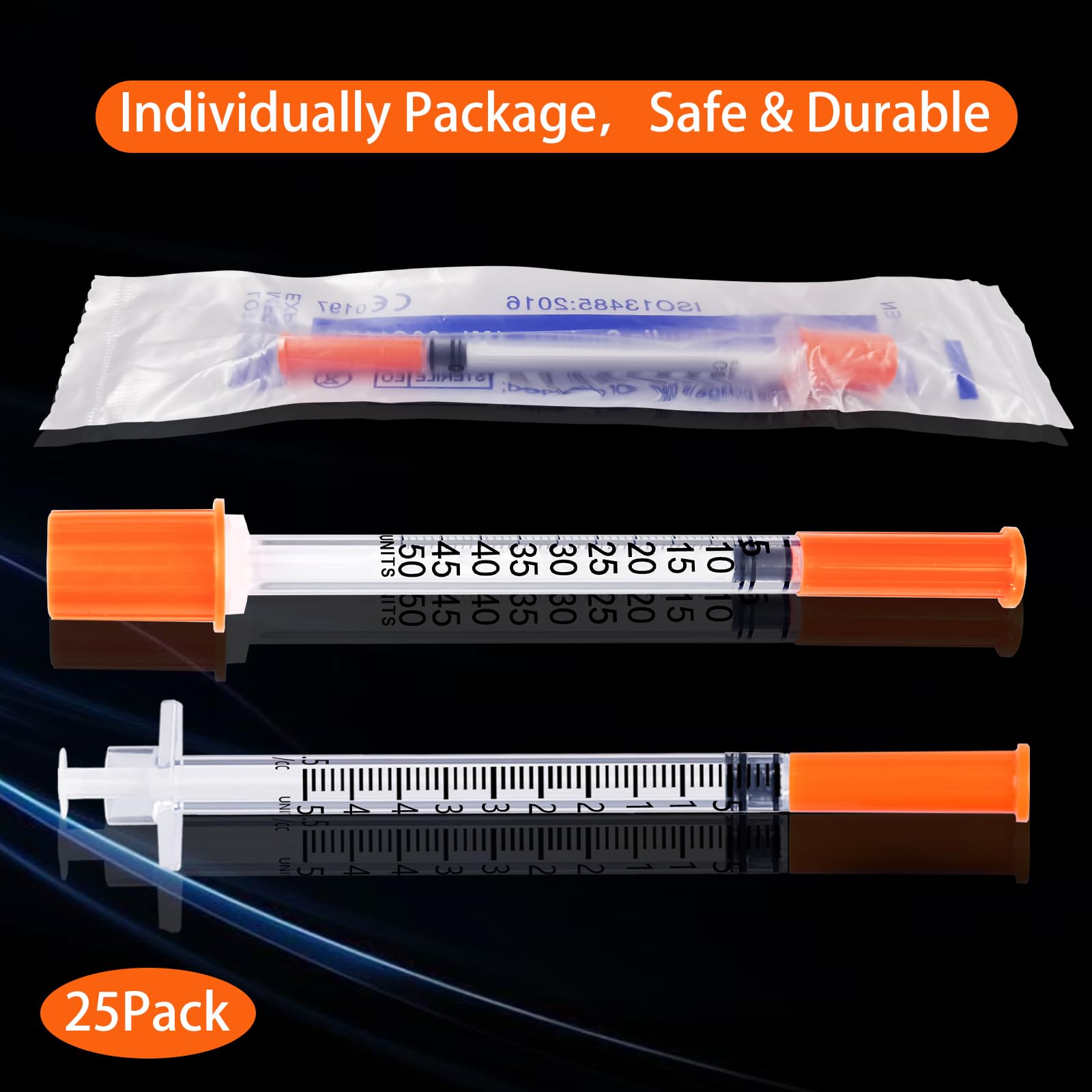 saryputtaHHBDリキッド0.5ml 0.5ml Syringe, Lab Supplies Syringes 30G 5/16 Inch, Individually