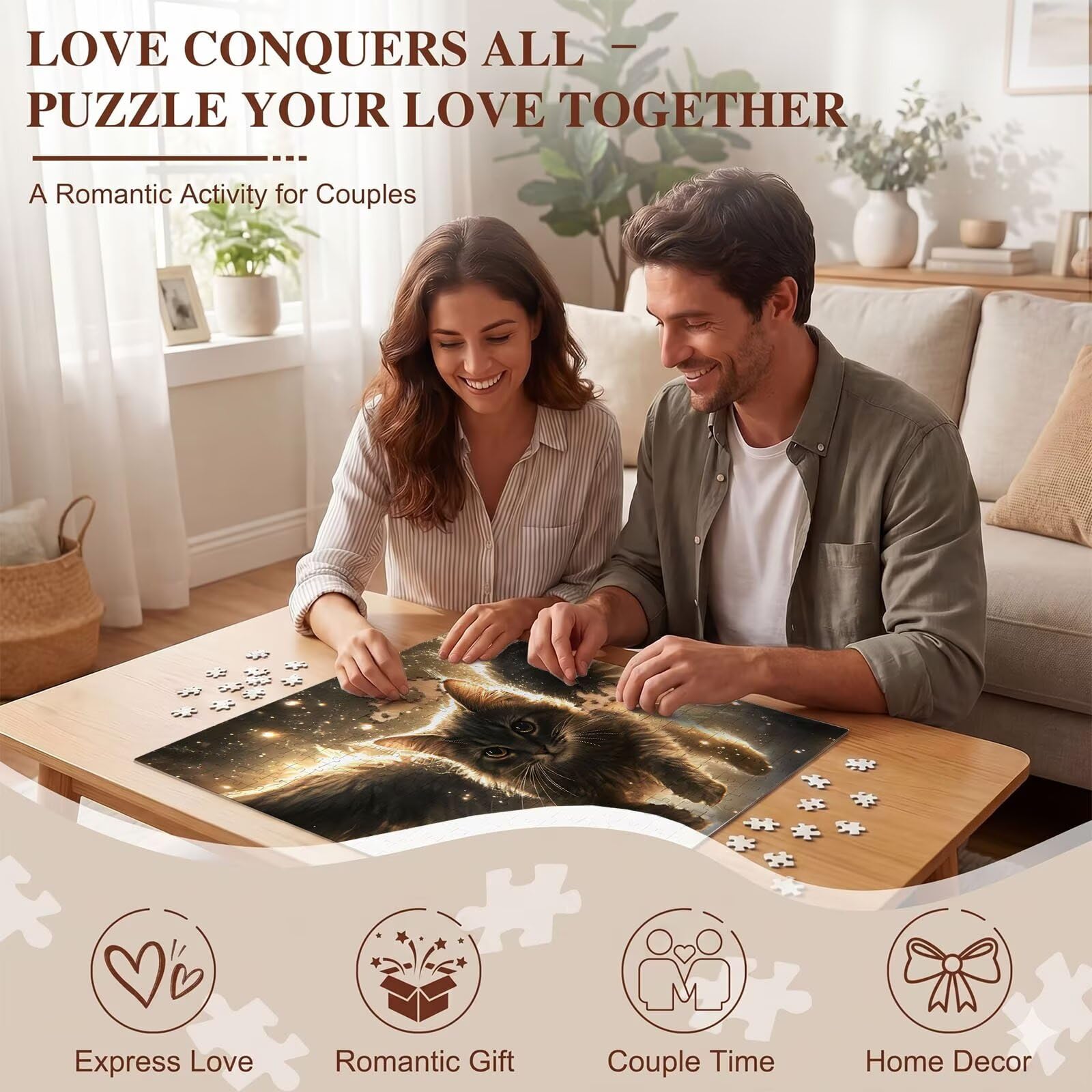 Puzzle 6000 Pezzi Classici, Puzzle gatto sogno-2 179 x 105 cm, Gioco Educativo e Antistress in Legno con Poster Incluso, Ttività DIY per Famiglia, Regalo per Appassionati, Decor Parete Casa, f0-692