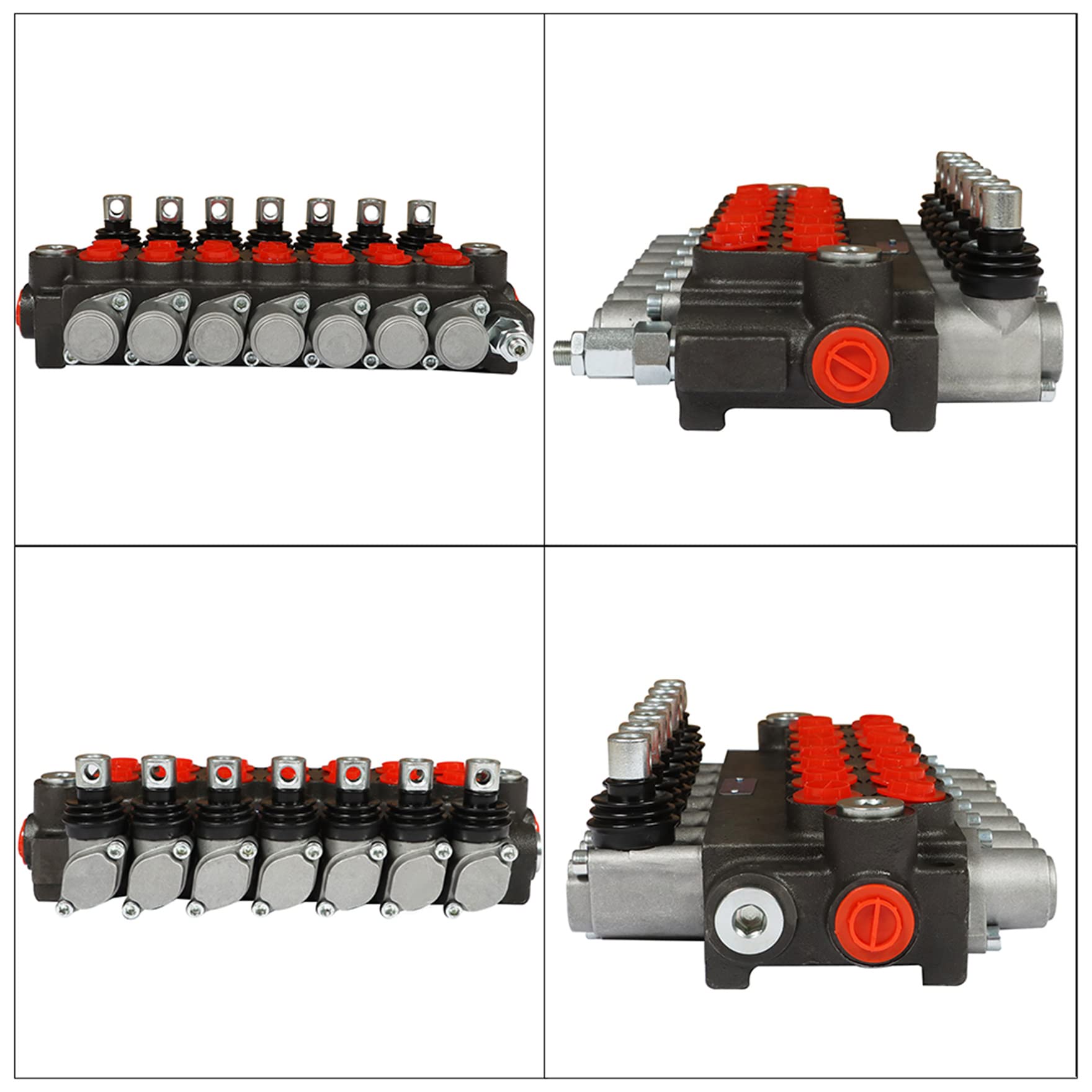 Valvola direzionale idraulica, 7 bobine valvola di carico idraulico 13 gpm, porte sae, valvola a doppia azione 3600 psi valvola direzionale p60 per trattori piccoli trattori caricatori