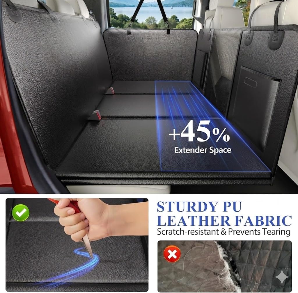 Coprisedile Auto per Jaecoo 7 PHEV 2024-2025, Estensore Sedile Posteriore per Cani Fondo Rigido, Amaca Impermeabile AntiGraffio Resistente