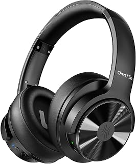 OneOdio Active Noise Cancelling Headphones, A30 Wireless Wired Headset Bluetooth 5.0 Over Ear Headphones with Microphone, HI-FI Stereo Deep Bass 45H Playtime for Travel Work-Black