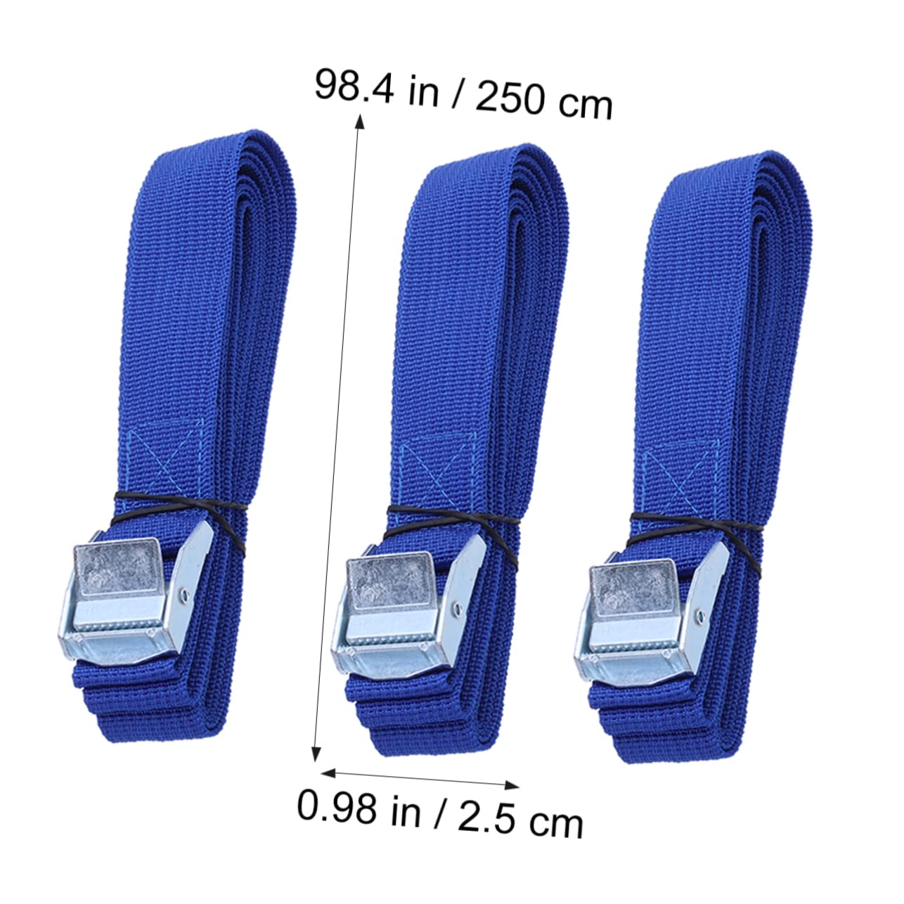 Beavorty 6pcs Polyester Quick Release Lashing Buckle Straps Canoe Tie Down Straps for Vehicle Car Trailer