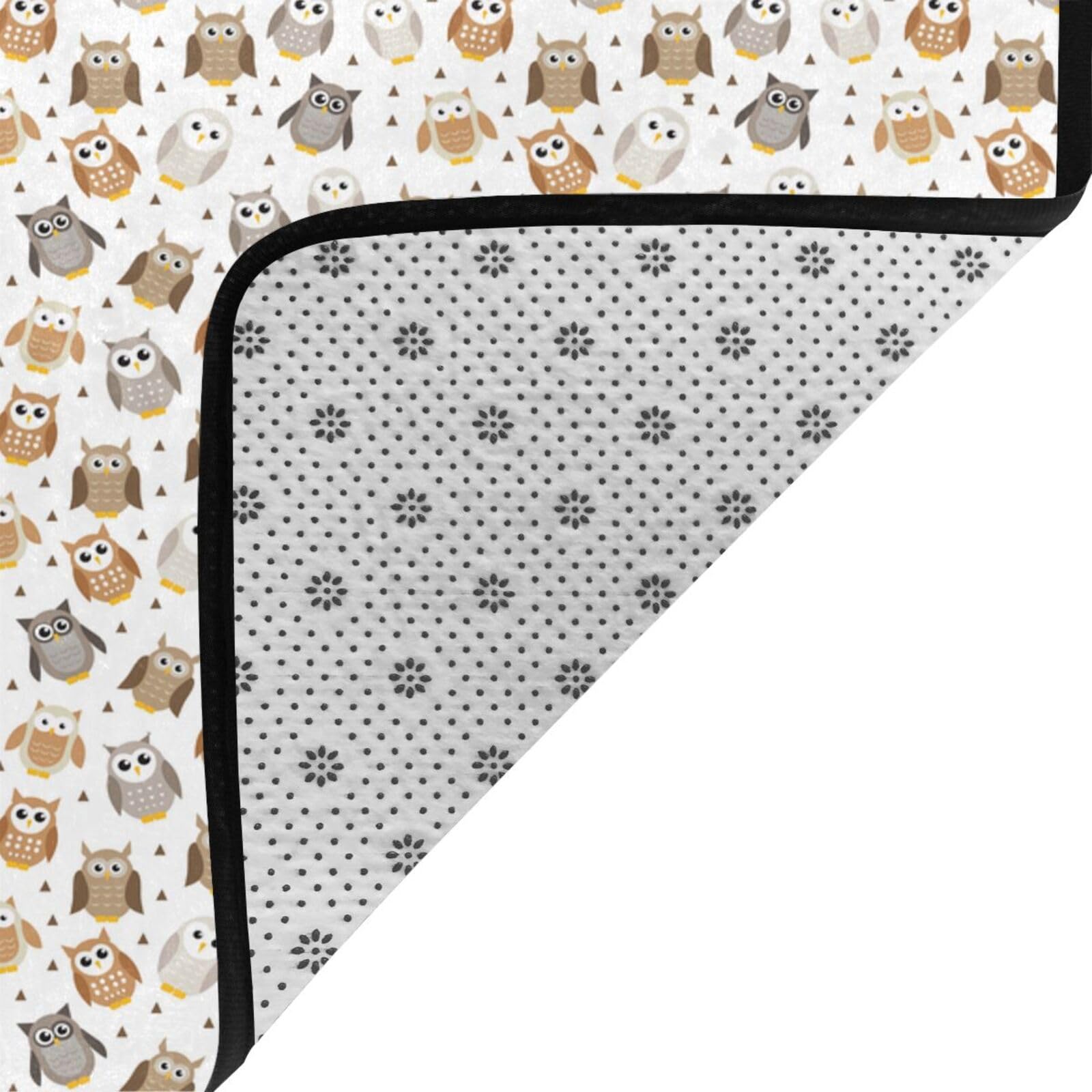 Chouettes Mignonnes de Dessin animé, Tapis de Sol antidérapant pour Salon et Chambre, 208 x 148 cm
