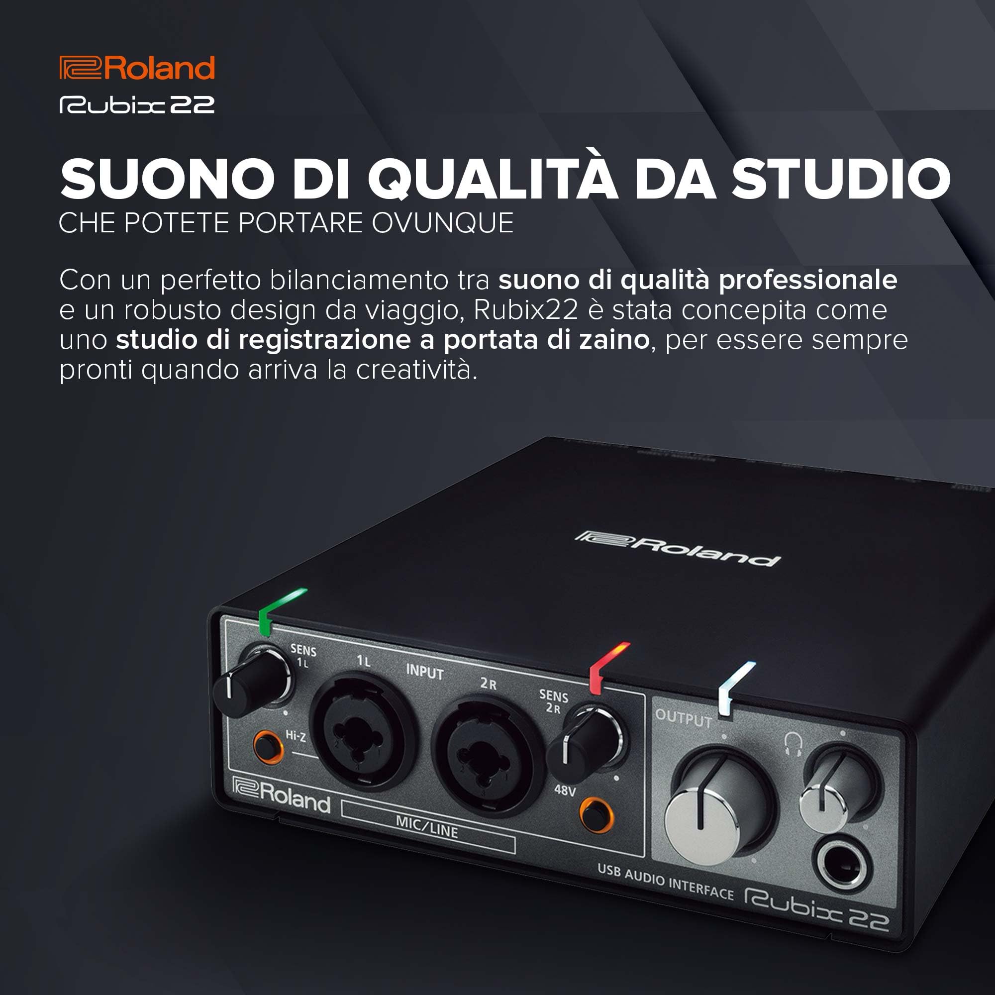 Interfaccia audio USB Roland Rubix22 2-In/2-Out | Audio ad alta