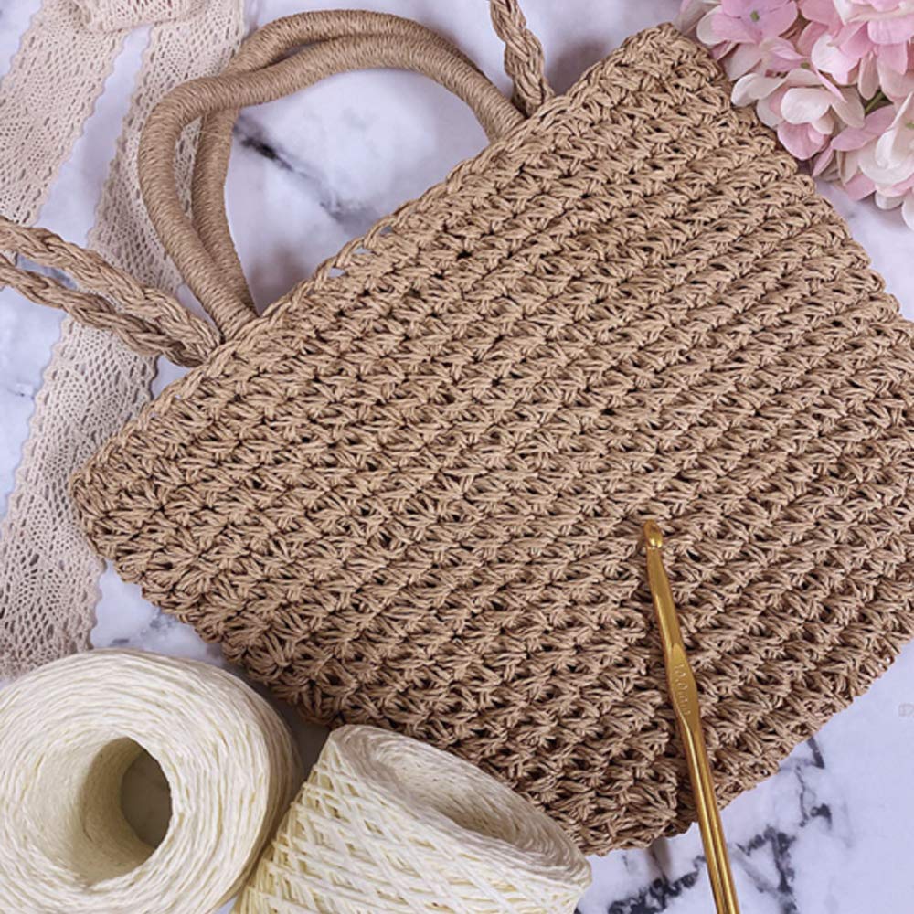 Natural Cotton Raffia Yarn - 200 Meter Spool For Sun Hats, Beach Bags & DIY Crafts