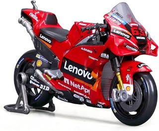 Maisto M36391M Ducati Lenovo (# 43 Miller) Motocicleta 2020, escala 1:18, réplica coleccionable de modelo de motocicleta, increíblemente detallada, color rojo