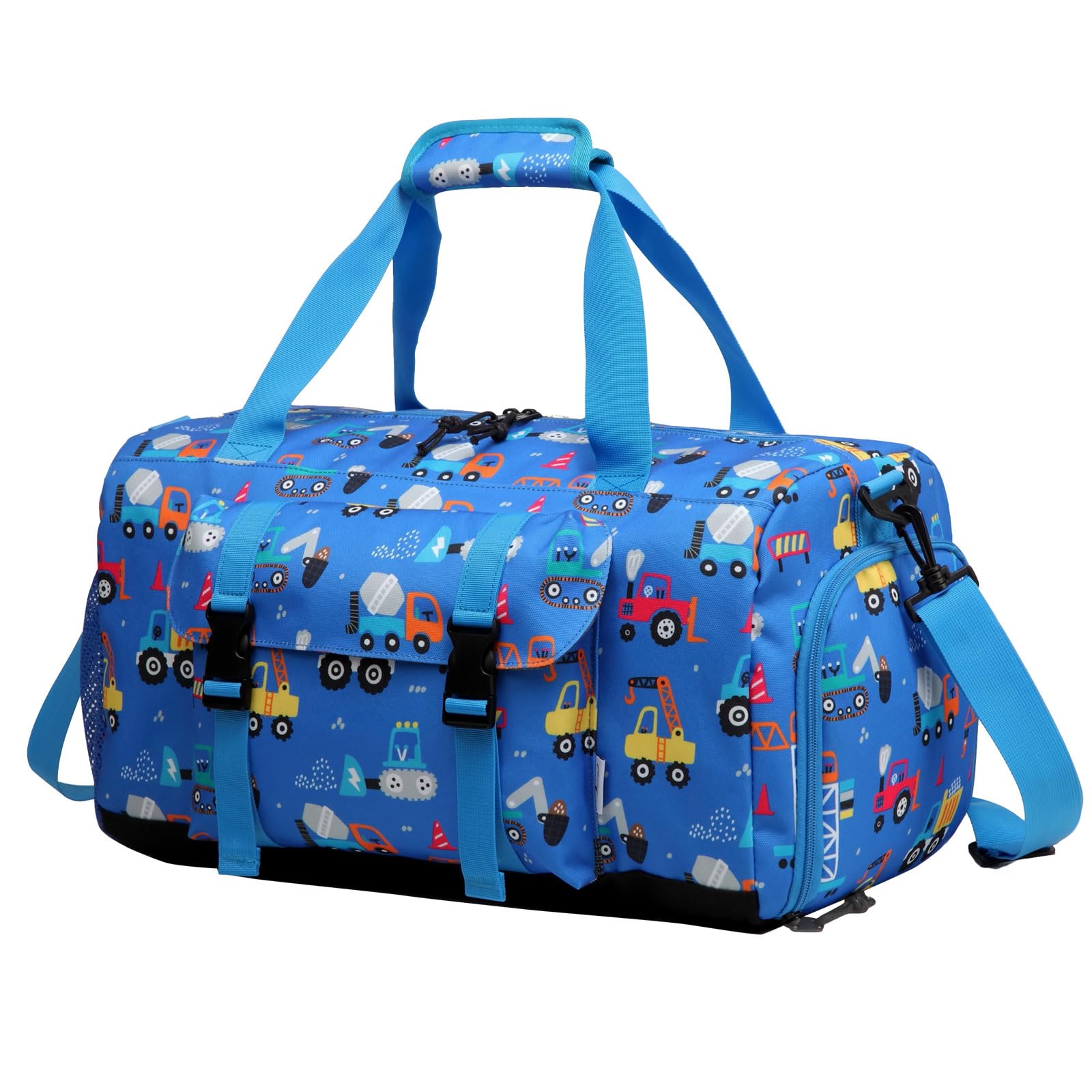 Kasqo Kinder-Reisetasche für Jungen, wasserabweisend, Sporttasche, Tanztasche für Teenager, Mädchen, Übernachtungstasche, Schule, Wochenender, Handgepäcktasche mit Schuhfach, Trocken- und Nassfach,