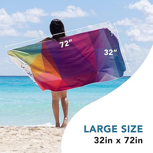 Miniatura 5 de Youphoria Toalla de viaje de microfibra de secado rápido, ligera, toalla de secado rápido para camping, playa, mochilero, senderismo y deporte