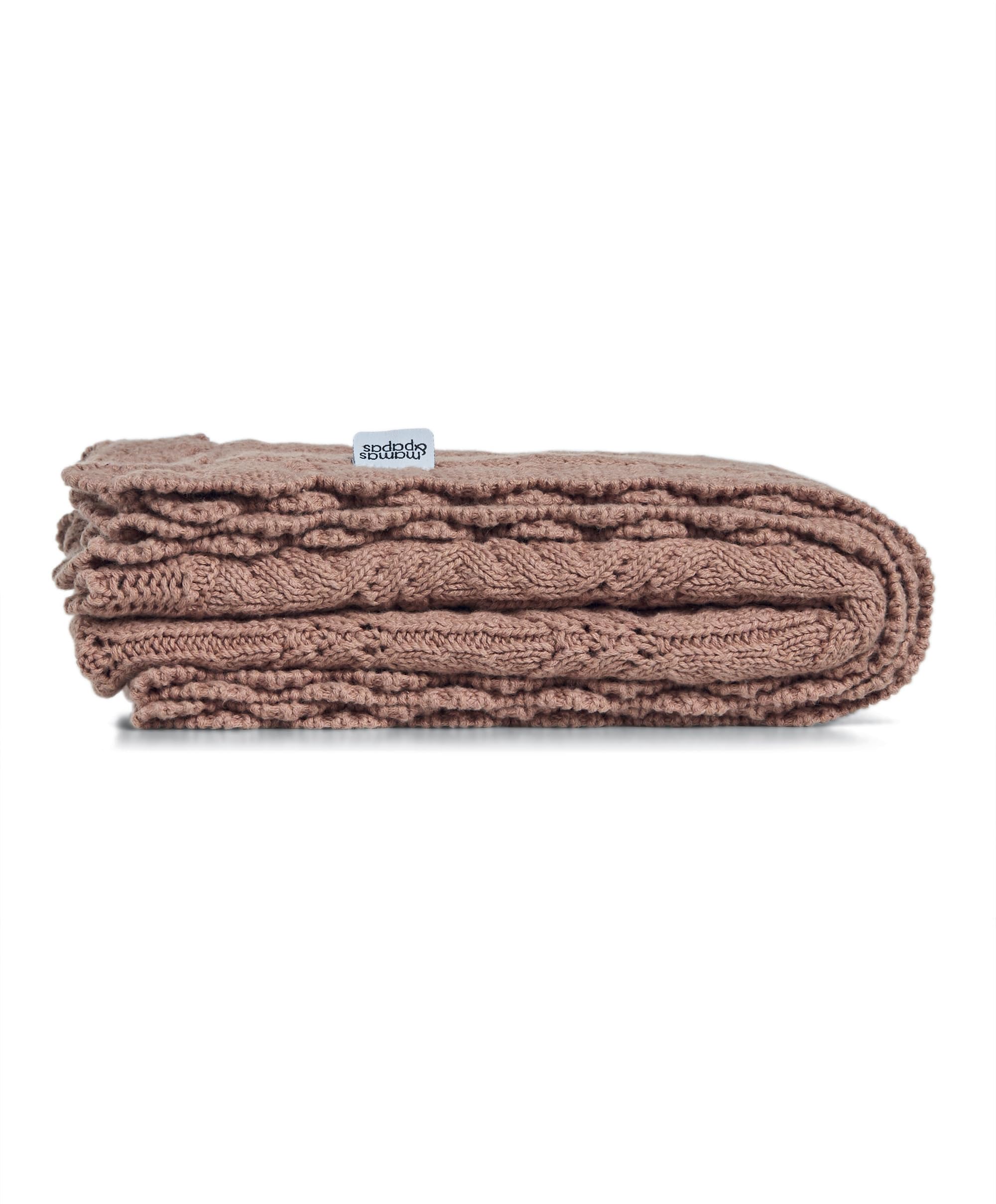 Mamas & Papas Small Knitted Blanket, Wildflower, Pink, Throw - Image 4