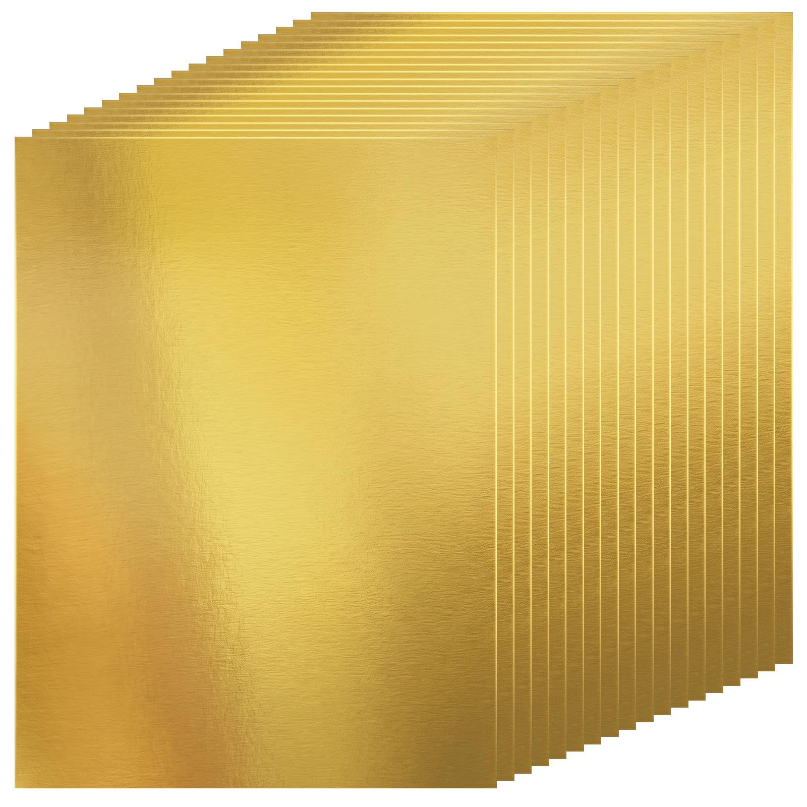 Błyszczący papier do majsterkowania, 30 arkuszy złotego papieru do majsterkowania, A4, 250 g, karton do majsterkowania A4 – lustrzany złoty papier 210 x 297 mm, do kart, scrapbookingu, projektów DIY i