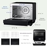Panasonic HomeChef 7-in-1 Four compact avec four convection, airfrier, vapeur, cuisson lente, ferment, 1200 les watts, .7 cu ft avec un intérieur facile à nettoyer - NU-SC180B (Noir)