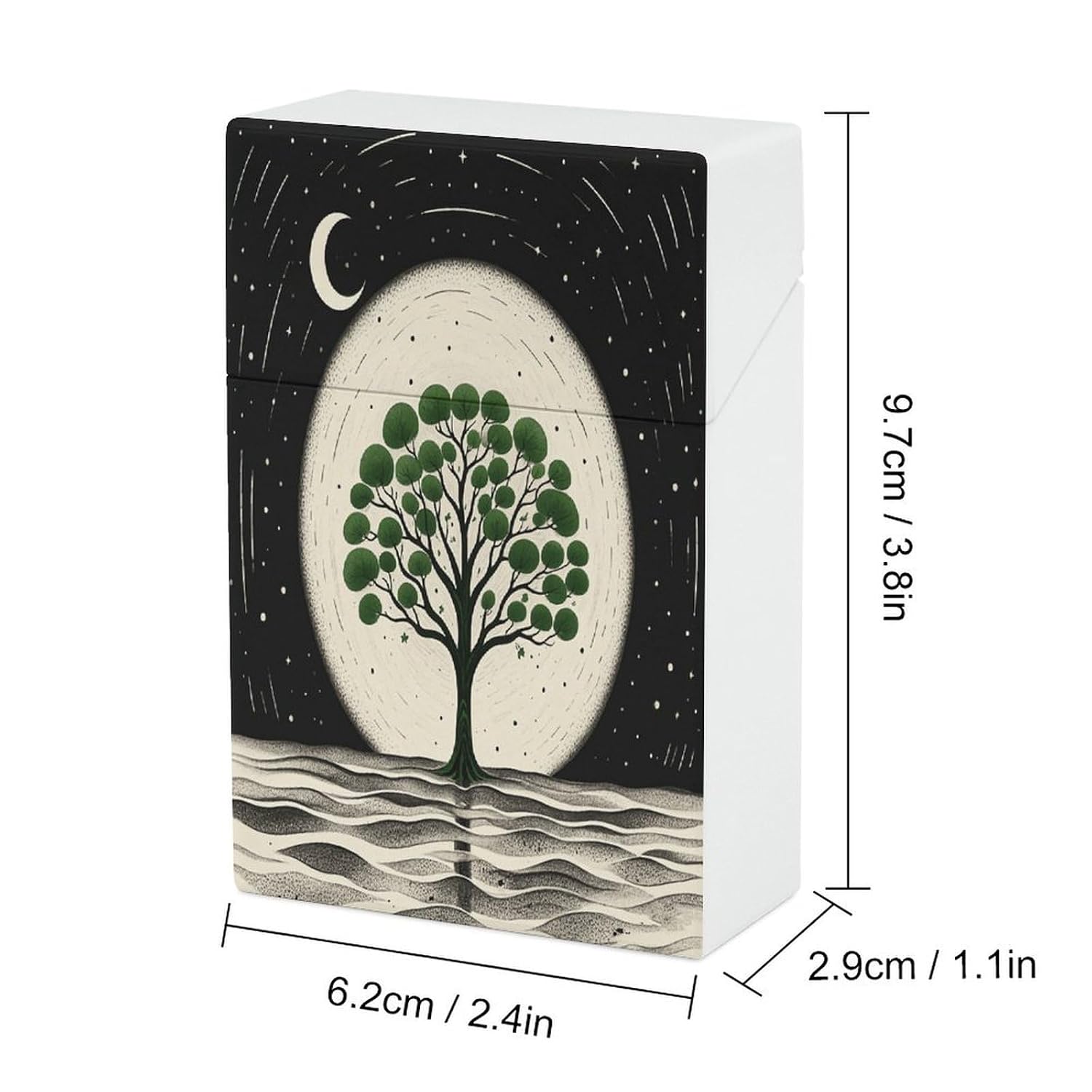 20PCS Green Plants Cigarette Case Hard Shell for Men Women image 2