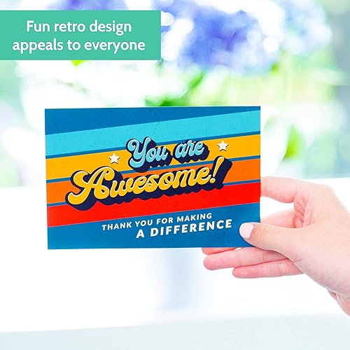 Miniatura 2 de T MARIE 50 postales de agradecimiento Tarjetas 4x6 You Are Awesome para empleados, equipo, enfermera, profesor, tarjetas de agradecimiento de