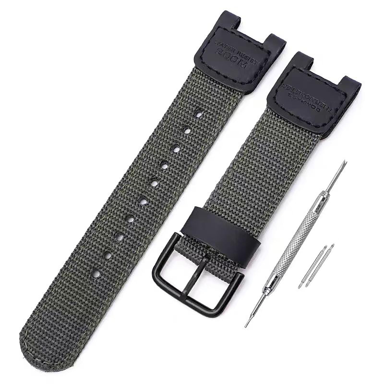 Nylon Strap/Watchband Replacement for Casio SGW-100 GW-3000B GW-3500B PAS-400B Twin Sensor Men's Sport Watch Accessories