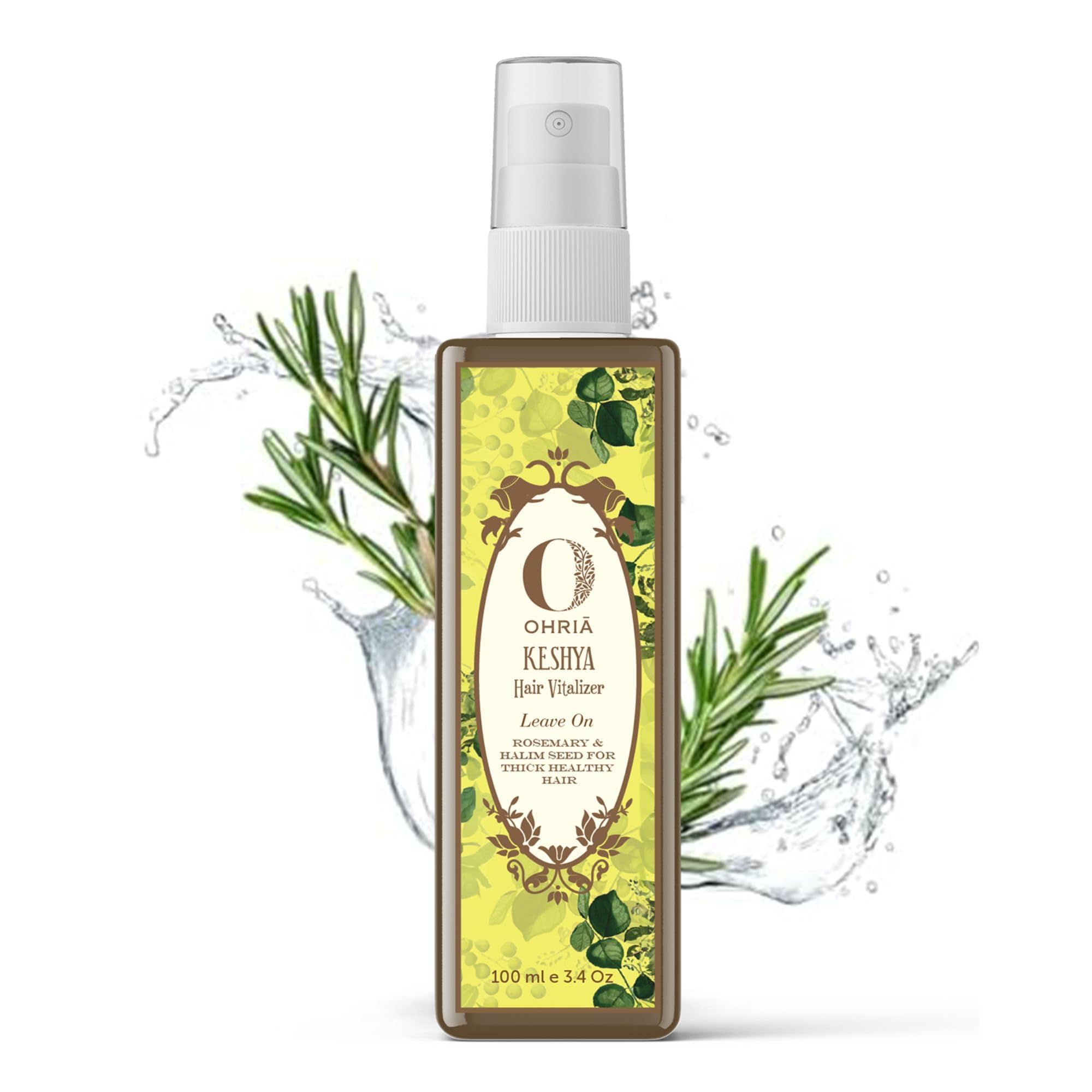 Ohria Ayurveda Rosemary Keshya Hair Vitaliser | Supports Thicker-Looking Hair & Reduces Hair Fall | With Hibiscus, Fenugreek, Halim Seeds | 100ml-picture-52