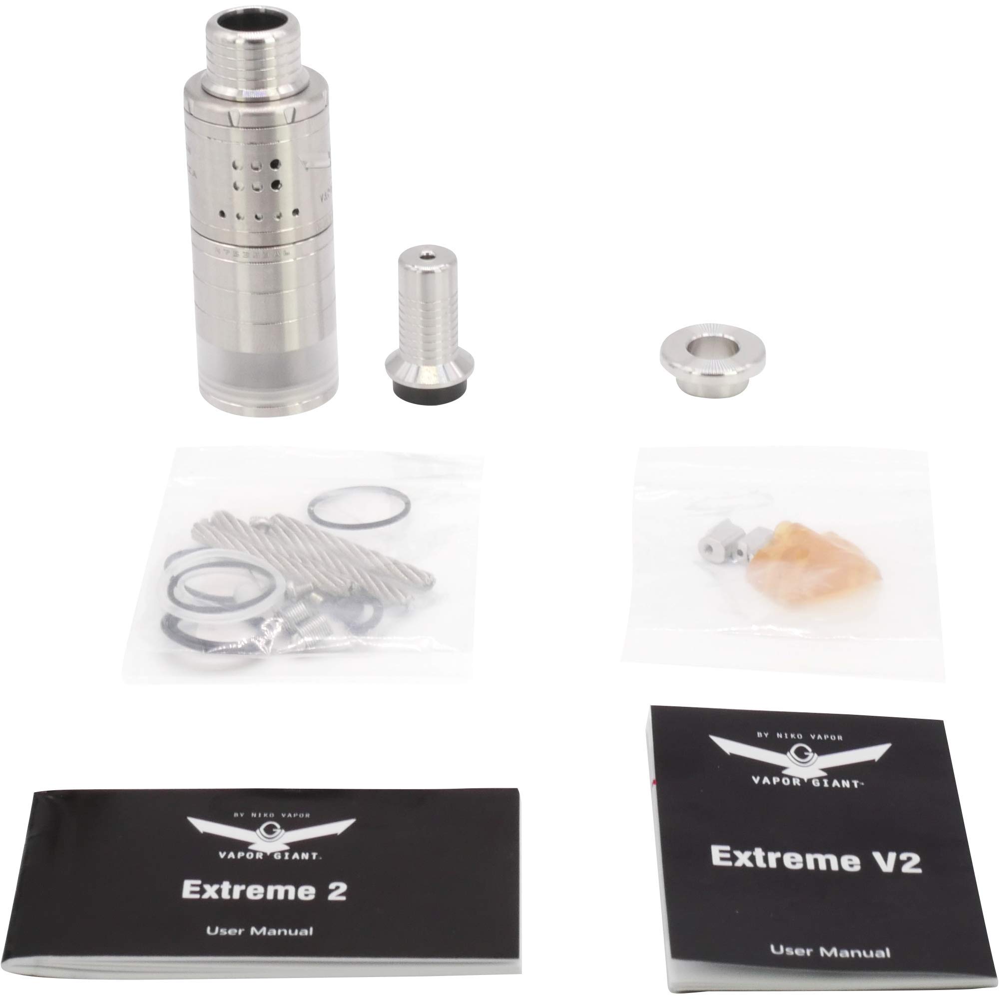Vapor Giant Extreme 2 RTA Tank Vaporizer, Self-Winding for E-Cigarette,  Tank Volume 6.5 ml, Silver (0.0 mg Nicotine) : Amazon.de: Electronics &  Photo