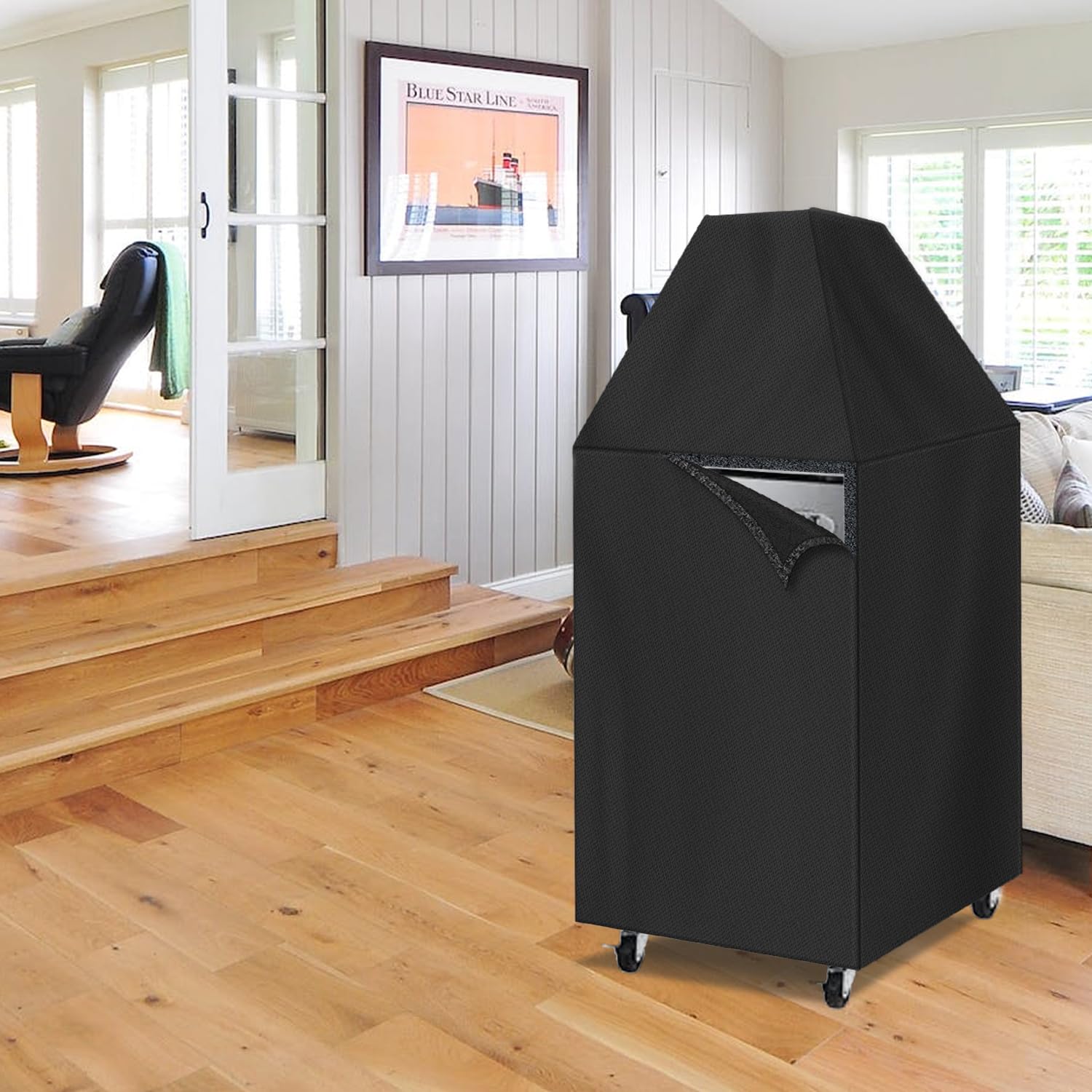 Kegerator-Abdeckung, wasserdichte Bierkühler-Abdeckung, 420D Oxford, passend für 62,5 x 66,5 x 119,9 cm