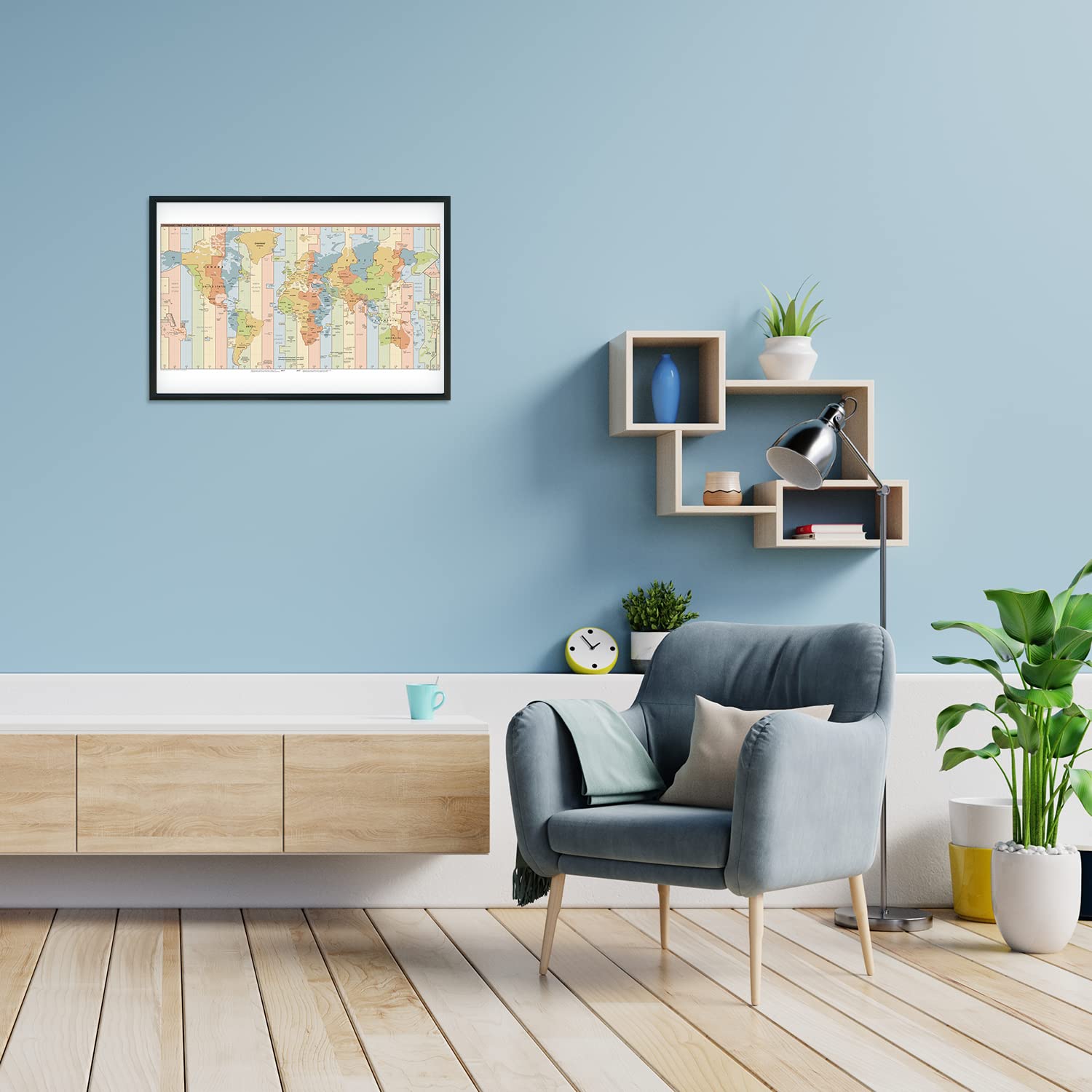 Snapklik.com : HISTORIX 2021 Standard Time Zones Of The World Map Poster