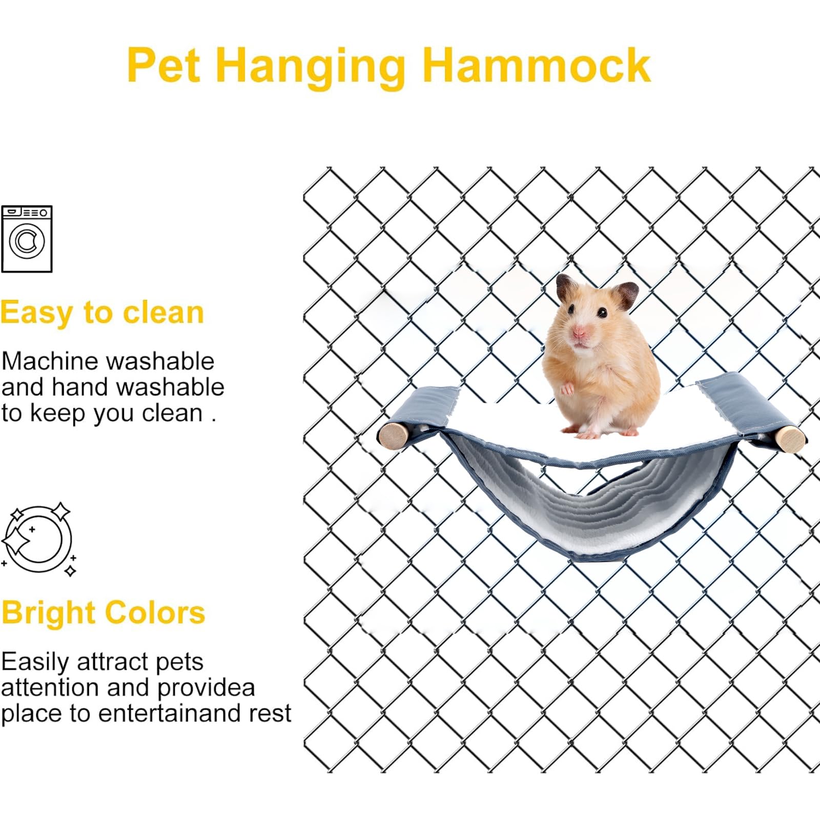 Hamac pour oiseaux - Nid d'oiseau - Grottes - Cage à oiseaux - Accessoires - Jouet - Nid d'oiseau - Lit superposé - Hamac suspendu pour perruches, calopsittes, pinsons, hamsters, gerbille (gris)