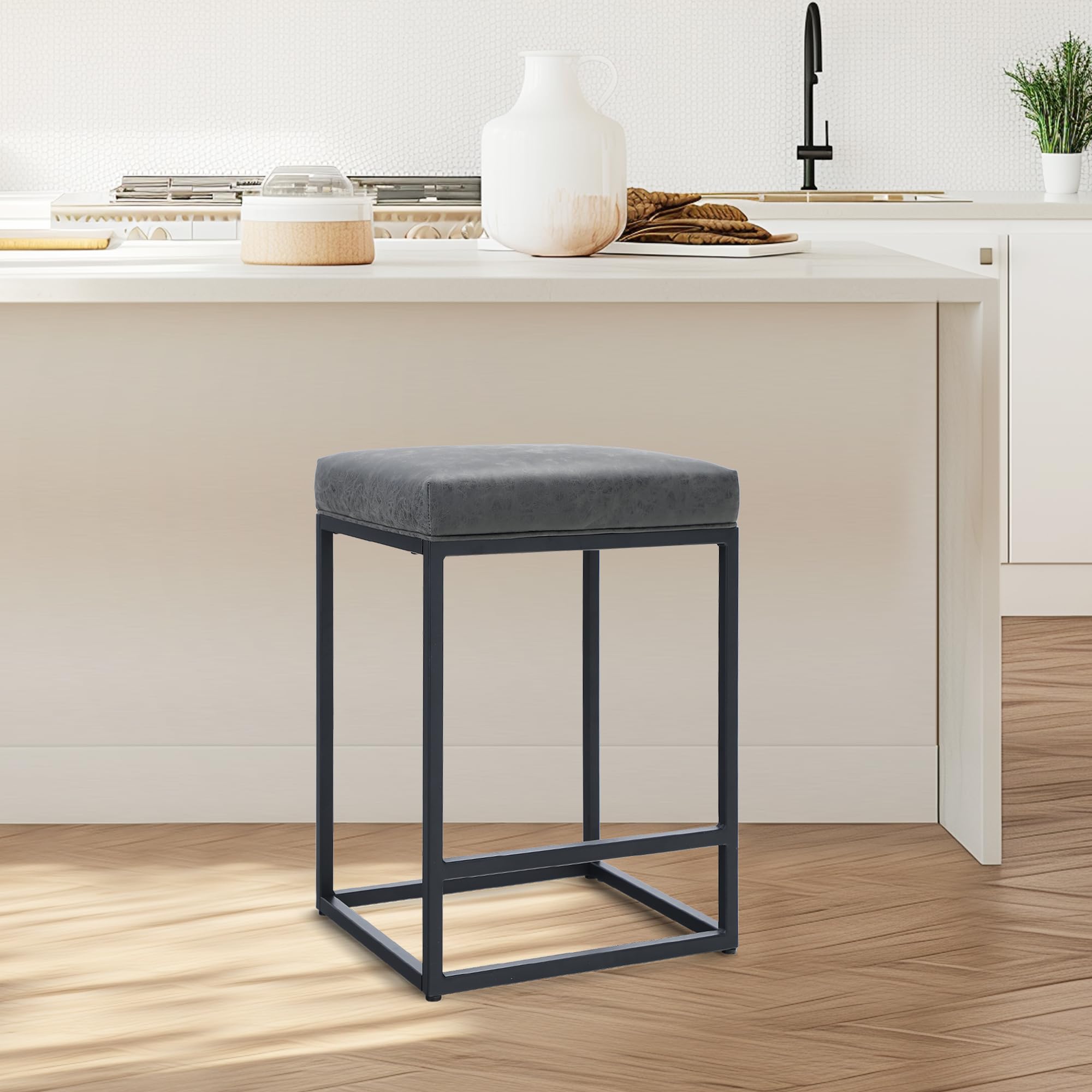 ALPHA HOME Barhocker, Counter Höhe Barhocker mit Fußstütze