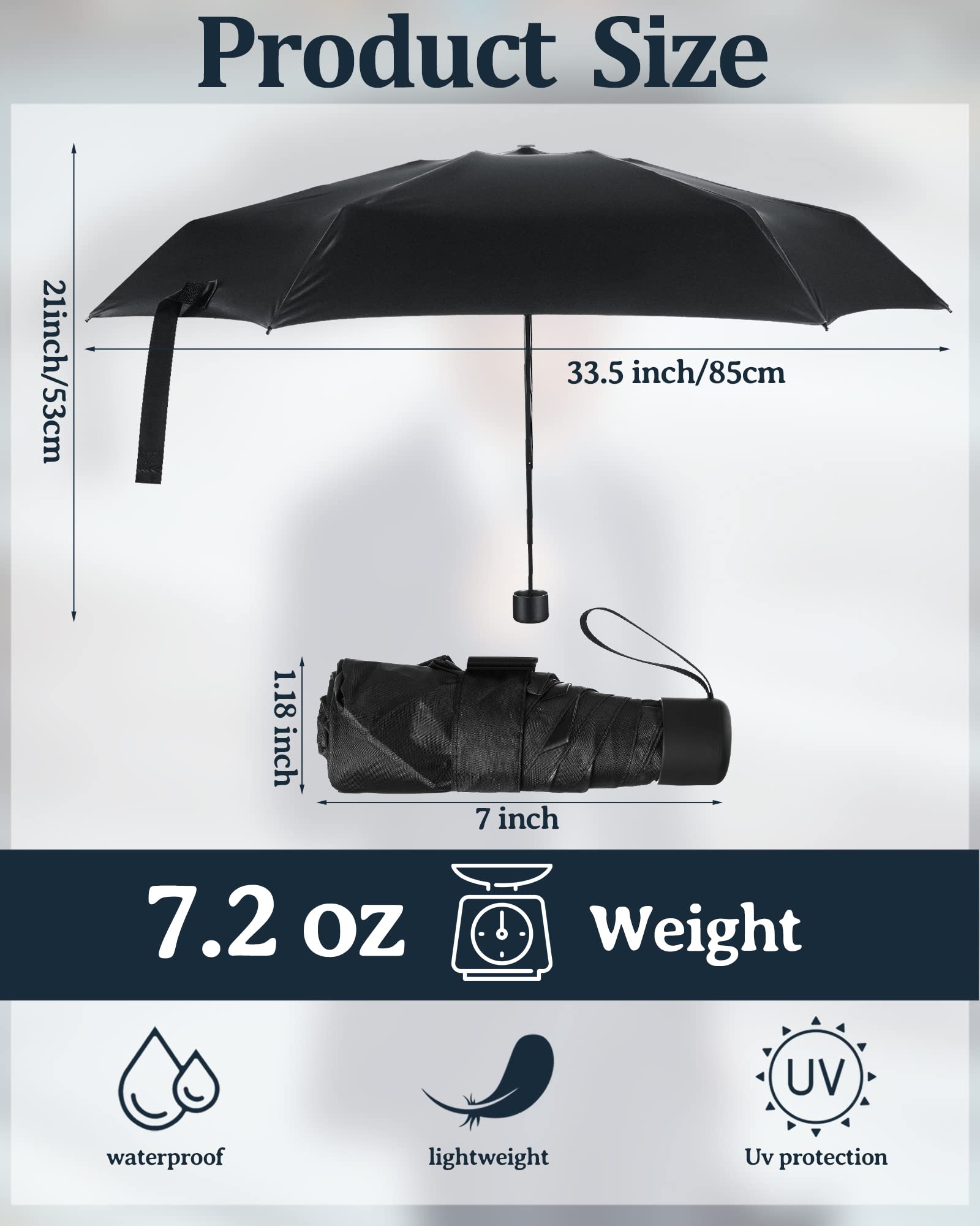 Sweetude 10 Pieces Small Umbrella for Travel Umbrella Mini Umbrella for
