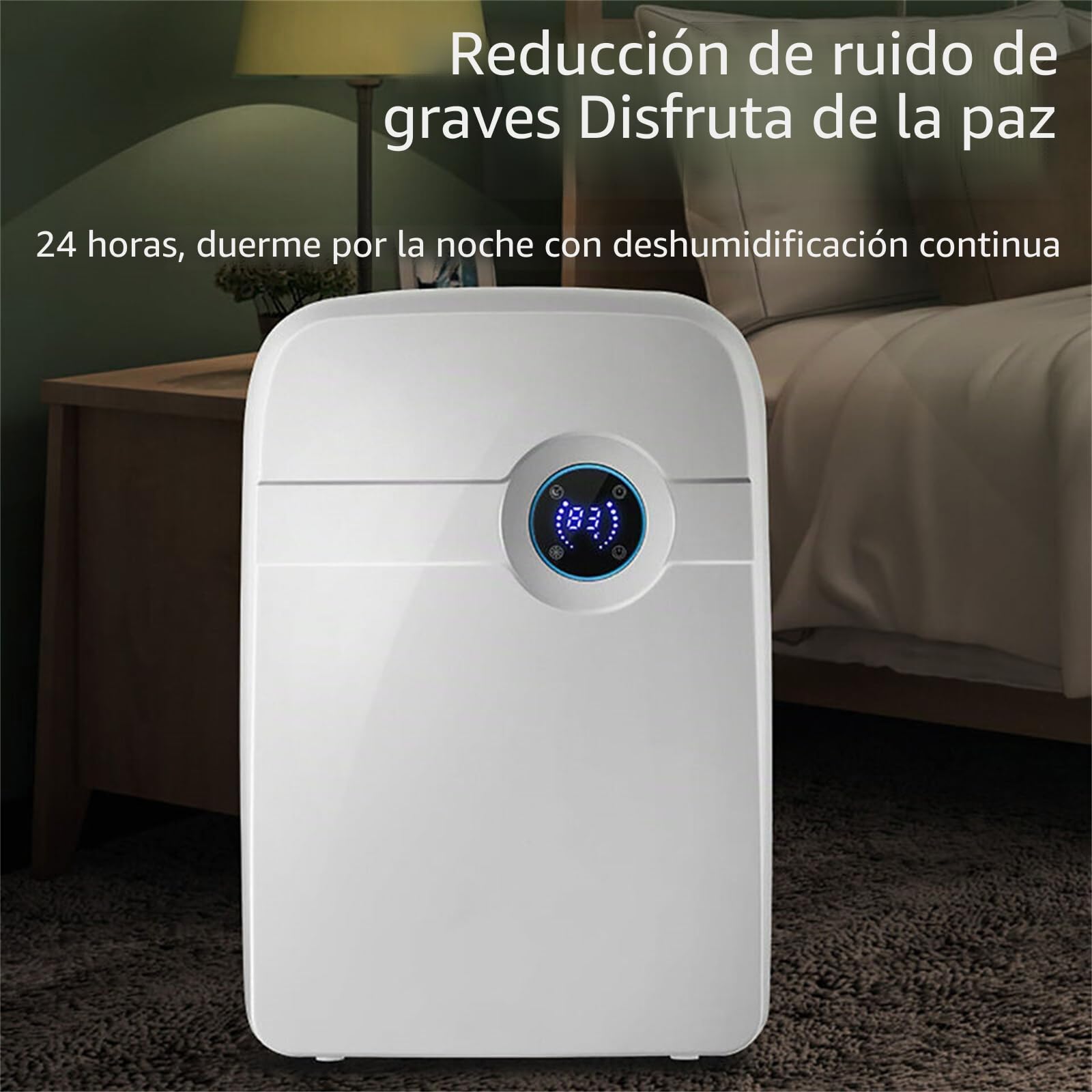 Deshumidificador eléctrico, 2,5 L, deshumidificador para casa, mini deshumidificador para autocaravana, baño, dormitorio