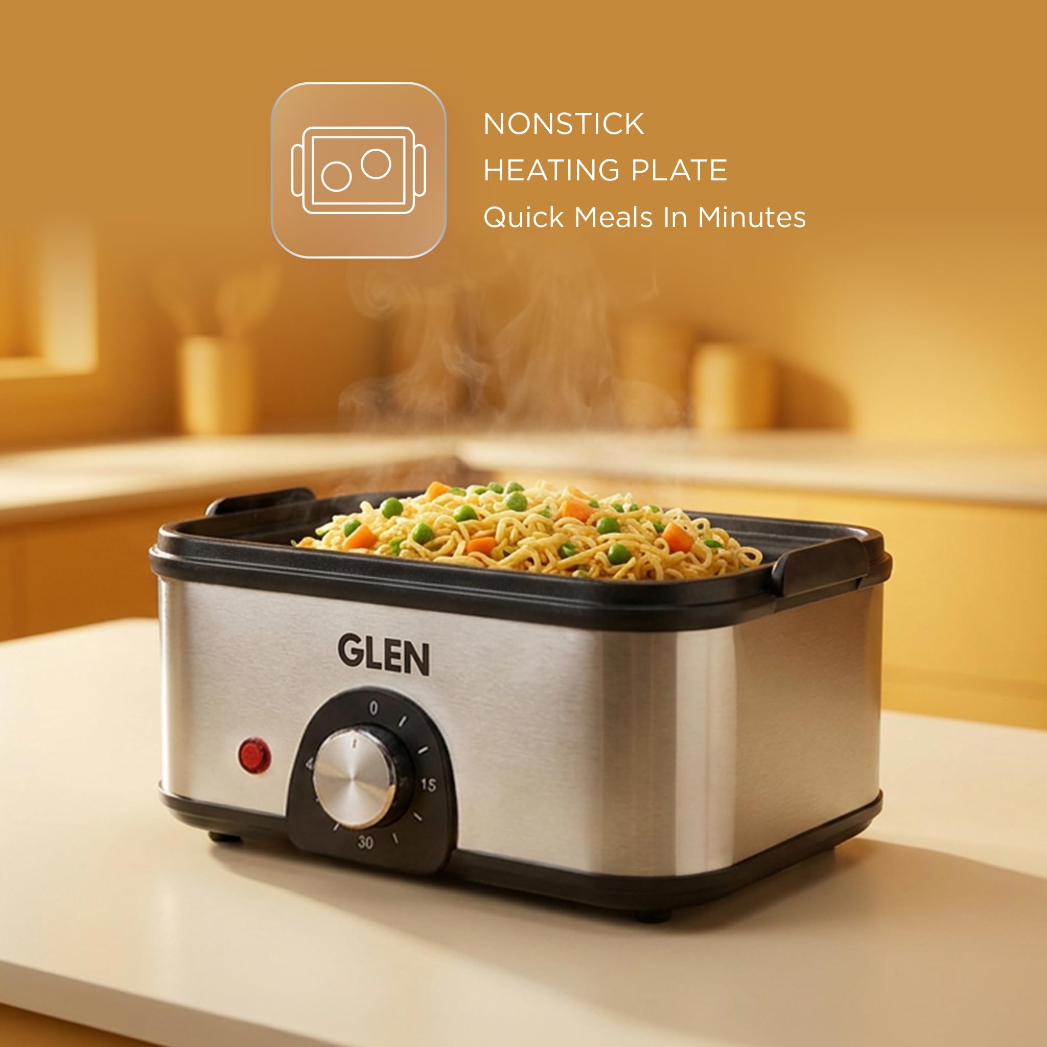 Glen 3-in-1 Multi Cooker: Egg Boiler, Steamer & More -8