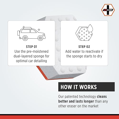 Miniatura 6 de AutoERASERS Esponja de lavado de bicicletas de automóvil para detallar al instante, esponja de limpieza de automóvil antiarañazos, esponjas de
