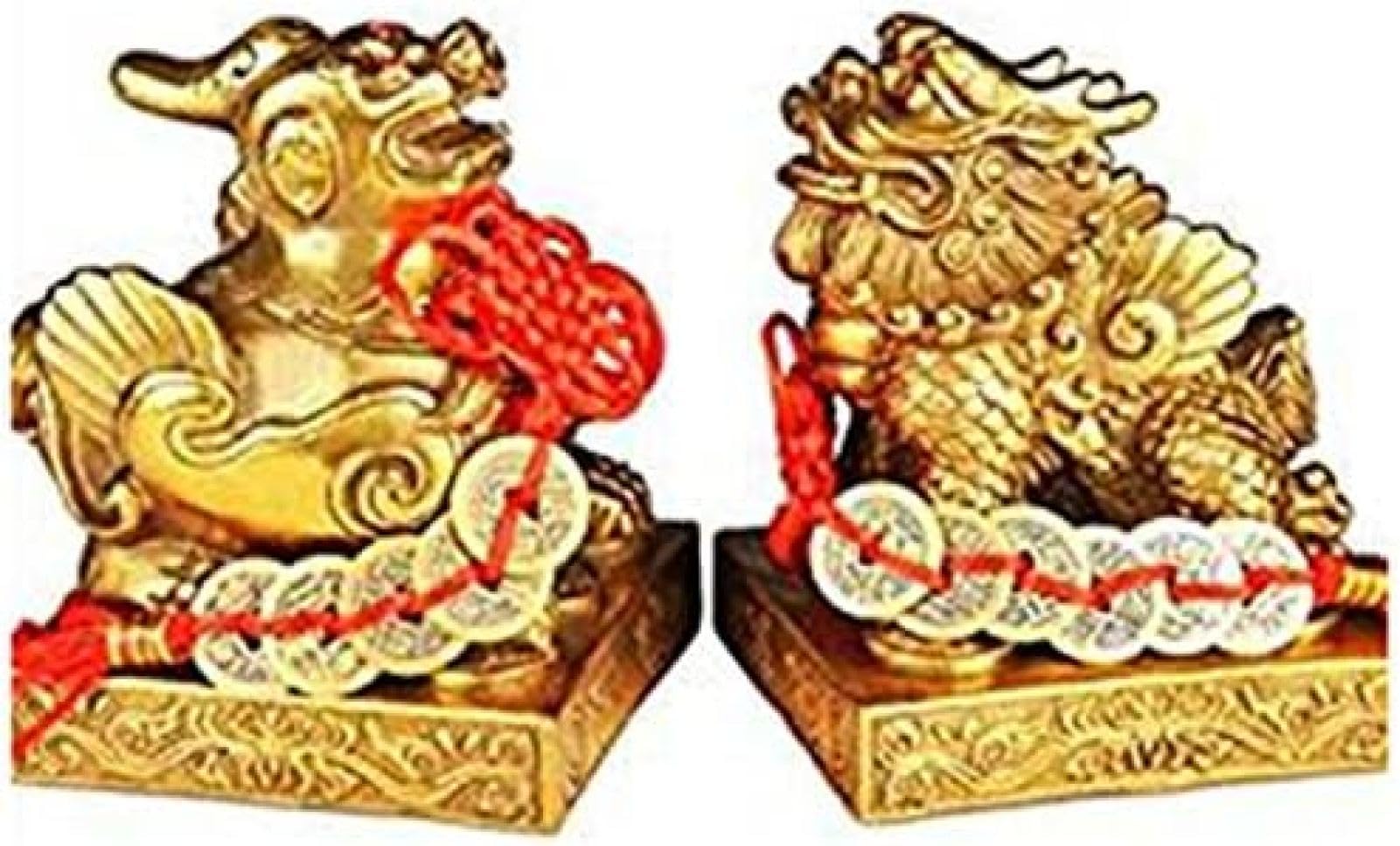 Amazon.co.jp: Longzlan(売店)貔貅ヒキュウ雄雌セット一対銅製風水置物