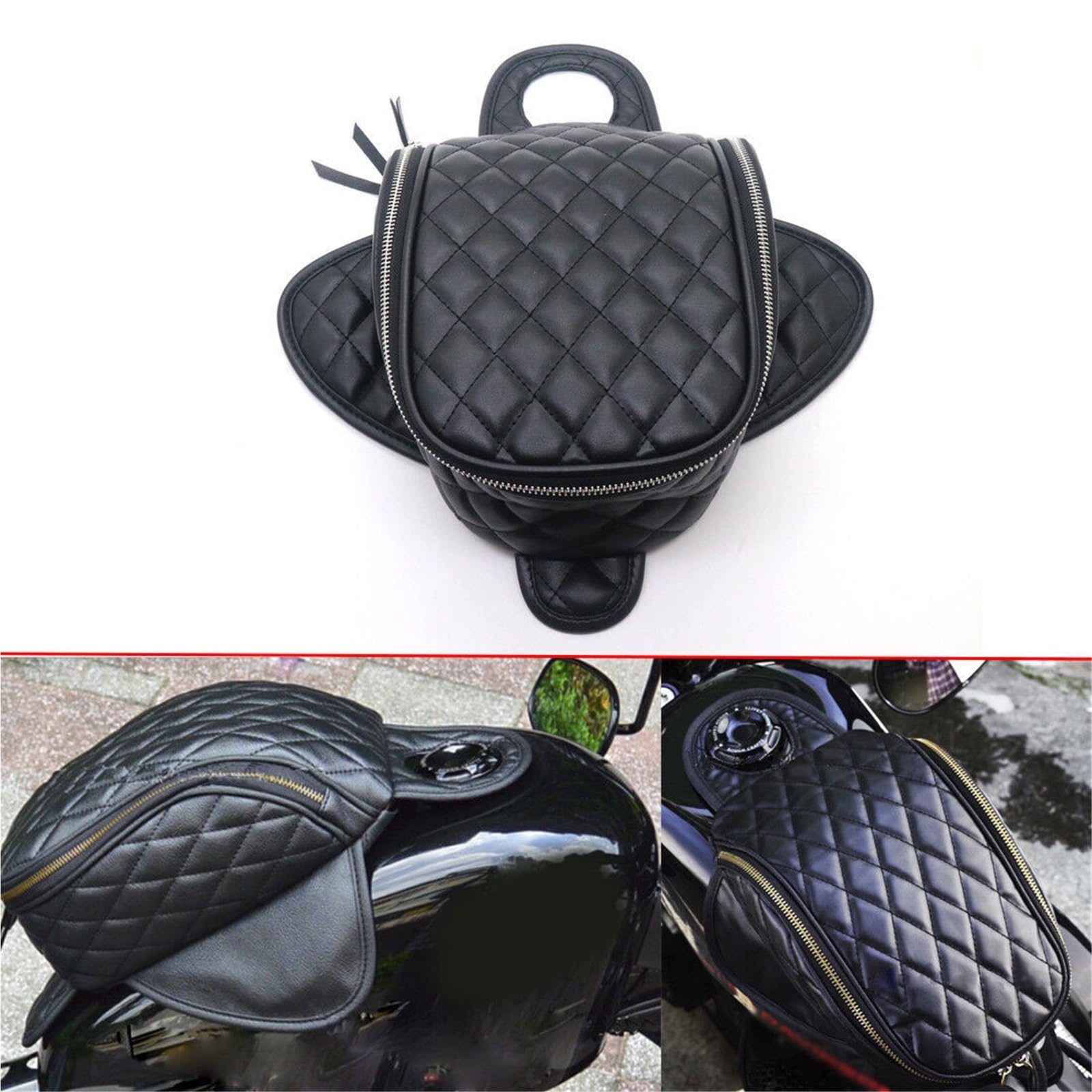 Sac De Voyage Magnétique pour Réservoir D'huile Et Carburant Moto pour 883 en PU