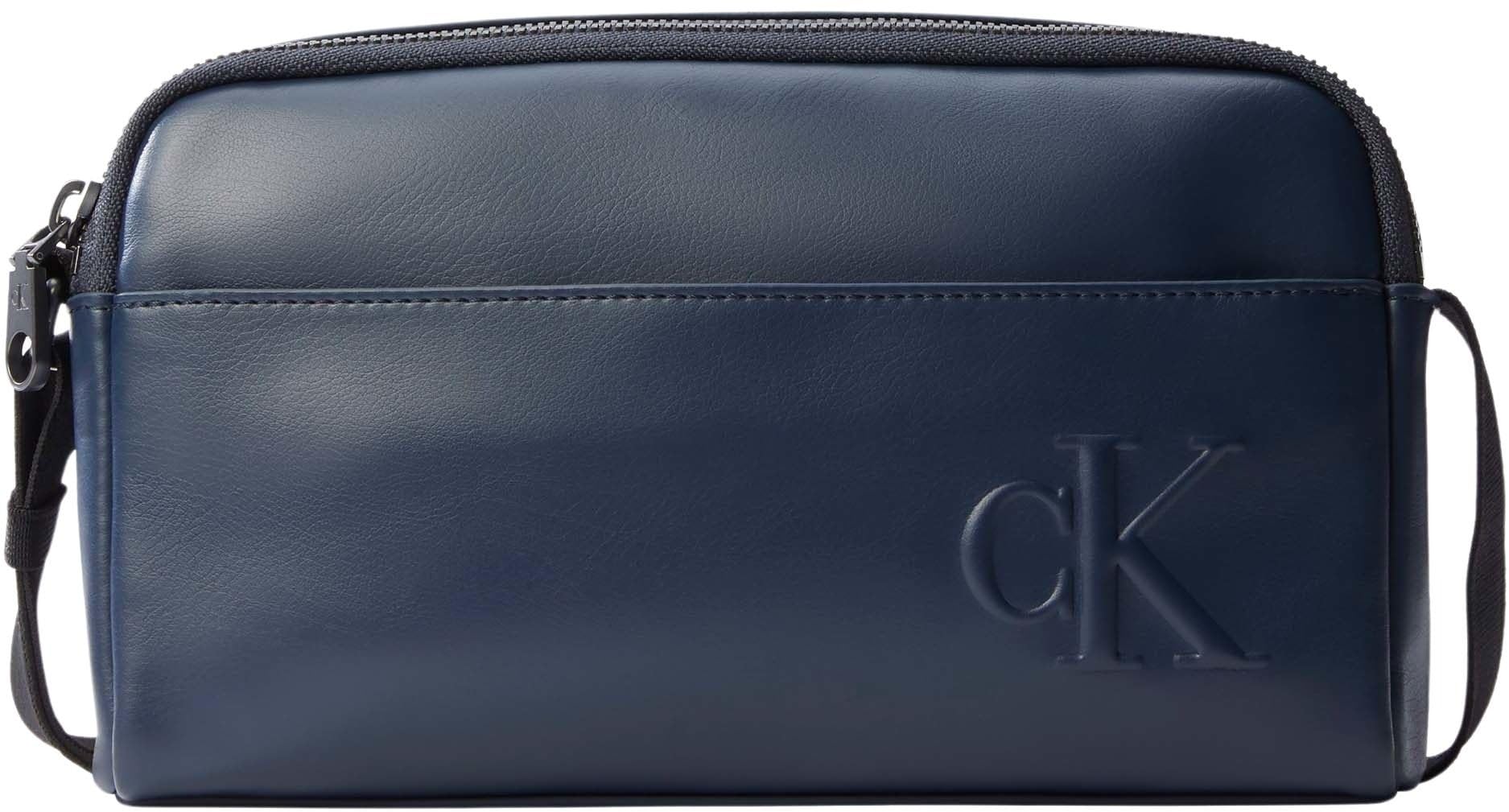 Calvin Klein Men’s Crossbody Bag Bold Camera Bag Elegant, Blue (Blue Nights), One Size