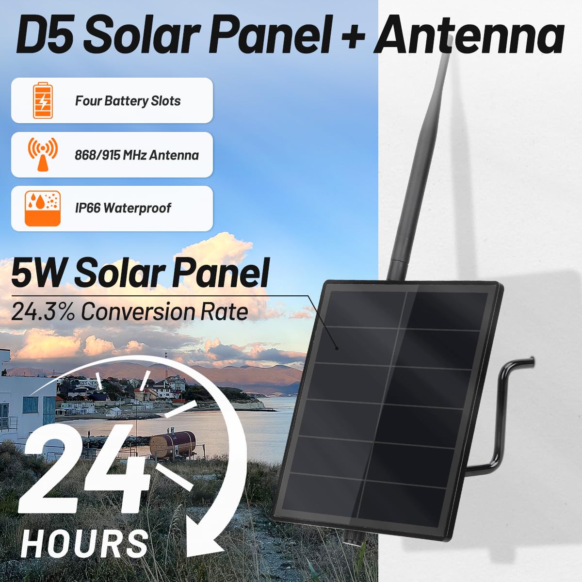 Zestaw paneli słonecznych D5-1A 5 W z kontrolerem baterii do Heltec V3 ESP32 LoRa moduł do DIY Meshtastic Meshcore LoRa Node Kits 868MHz