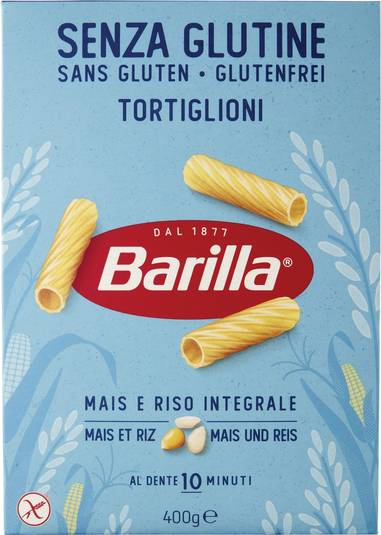 Tortiglioni Barilla Pasta Gluten Free 400g