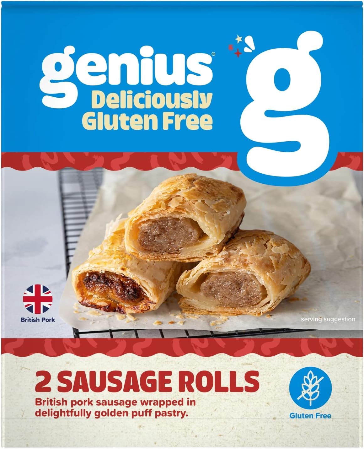 Genius Sausage Rolls, 2 x 100g (Frozen)