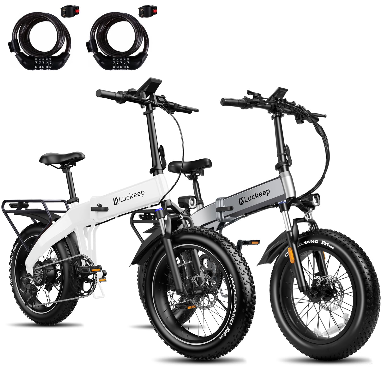 Luckeep Folding Electric Bike for Adults 1200W Peak Motor, 28MPH 60 Miles 48V 720WH Battery 20 * 4 Inch Fat Tire e Bike, Foldable Ebikes for Adults Electric Bicycle with Anti-Theft Alarm & UL 2849