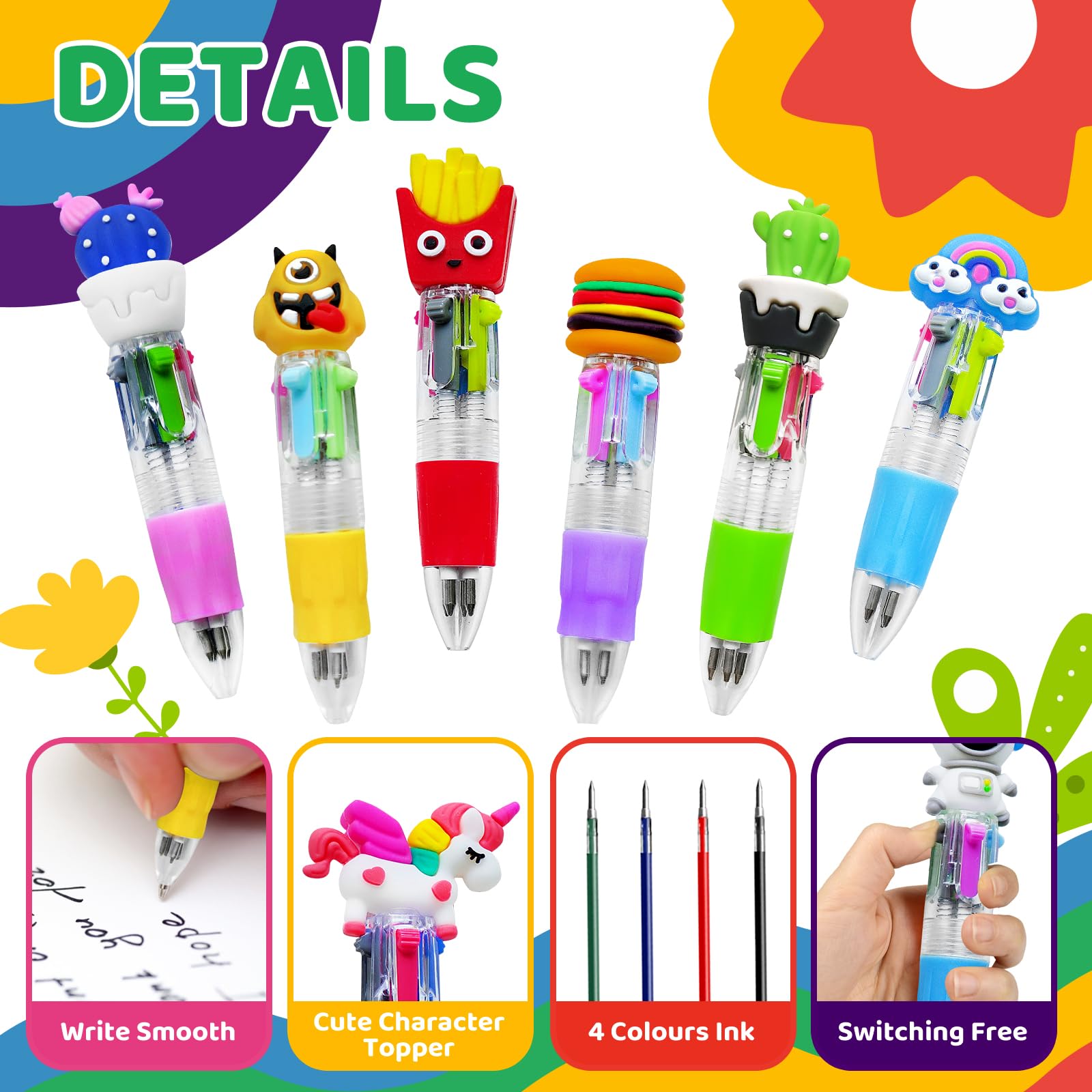 KIDRENFUN Party Bag Fillers- 24 PCS Party Favours Mini Pens, Class Prize Lucky Dip Prizes - Image 4