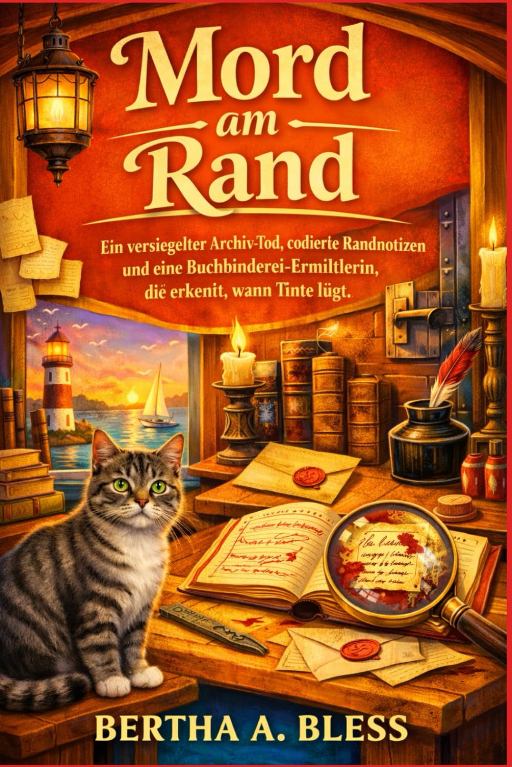 Mord am Rand: Ein versiegelter Archiv-Tod, codierte Randnotizen und eine Buchbinderei-Ermittlerin, die erkennt, wann Tinte lügt. (Die Buchbinderei-Krimis von Spindle Bay)