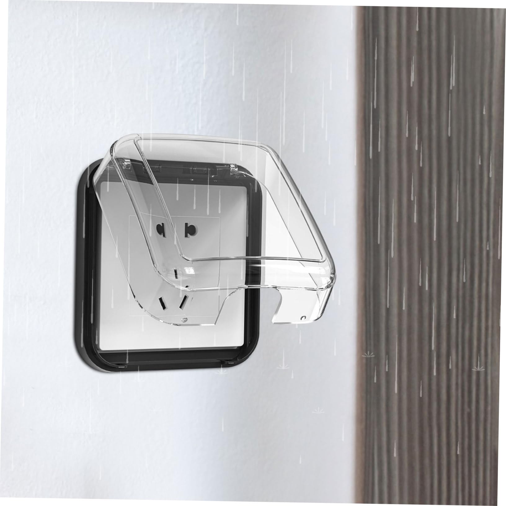 HOMSFOU 6pezzi Copriprese Autoaderente Per Protezione Elettrica Di Coperture Per Prese Da Muro Antispruzzo e Antipolvere Per Cucina e Bagno