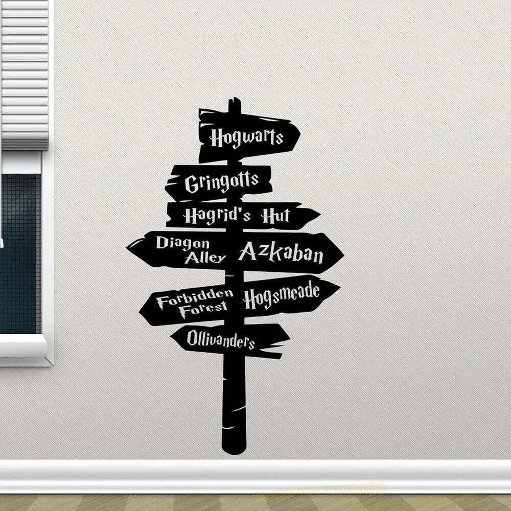 Wall Decal Removable Road Sign Popular Vinyl Sticker Hot Wall Poster Road Sign Wall Art Decal 42x69cm